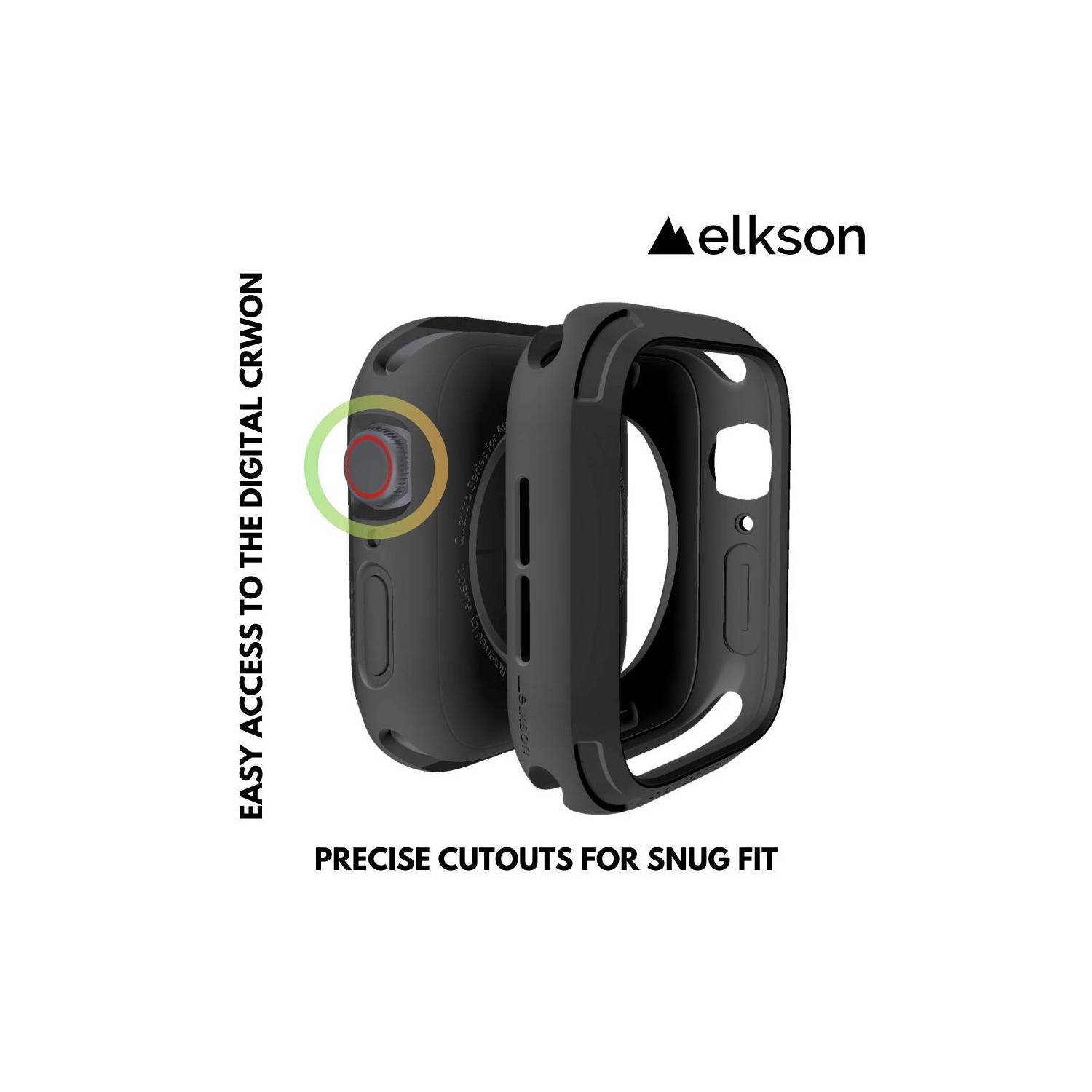 Compatible avec Elkson et étui pour Apple Watch de 44 mm série 6 se 5 4 iwatch Quattro Series Protection