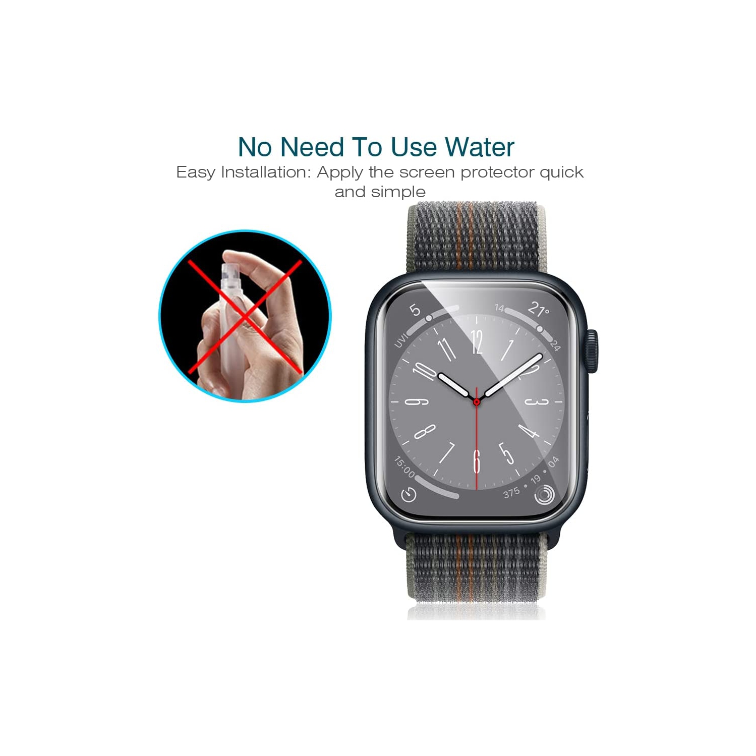 Paquet de 6 protecteurs d’écran de LK pour Apple Watch de 40 mm Series 4/5/6/se, Max Coverage sans bulles et iWatch de 40 mm