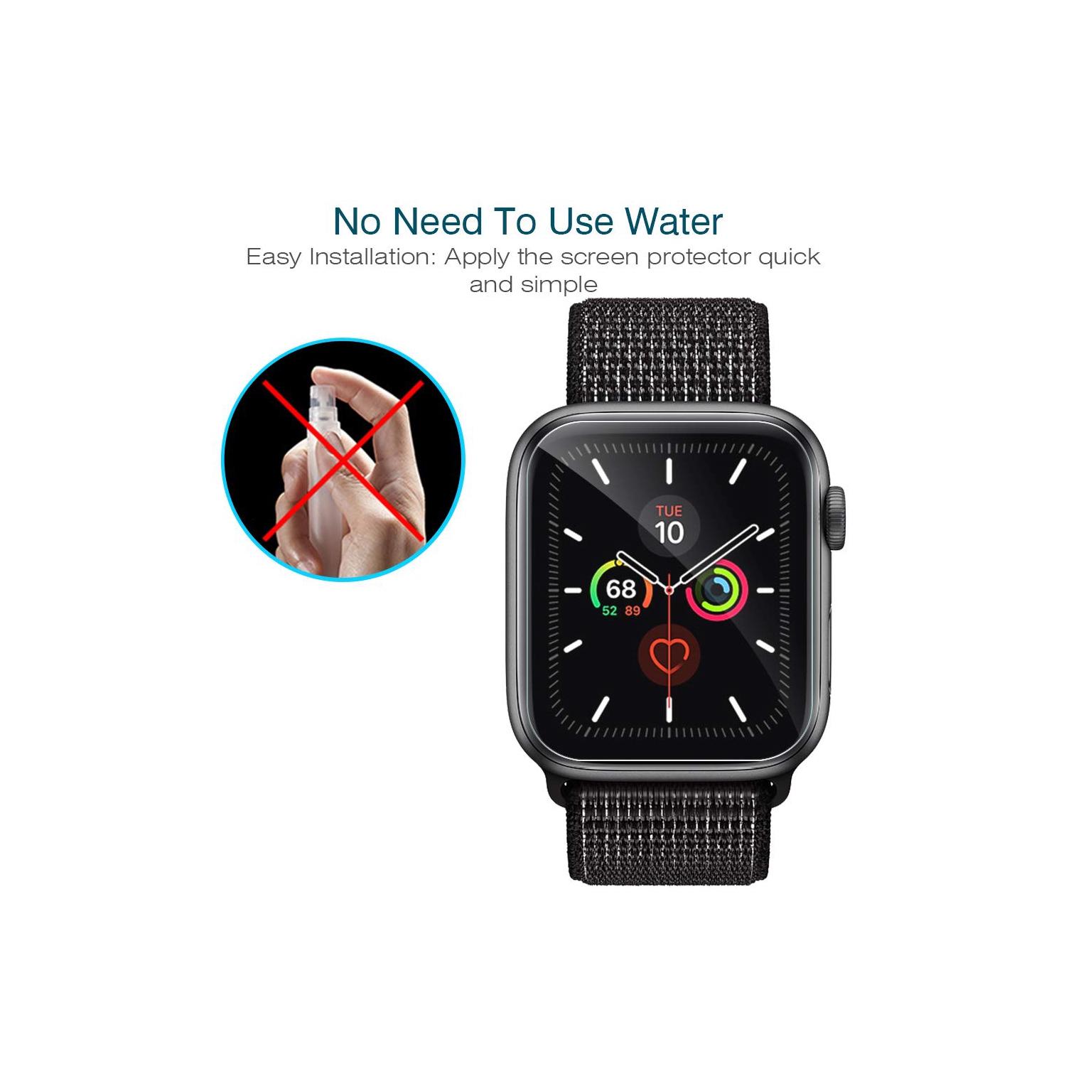 LK 6 Pack Screen Protector for Apple Watch 44mm Series 4/5 / 6 / SE,