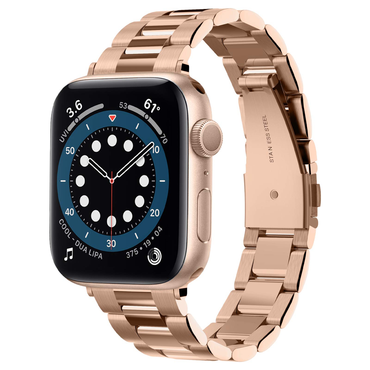 Modern Fit Designed for Apple Watch Band for 38mm/40mm Series 8/7/6/SE/5/4/3/2/1 - Rose Gold