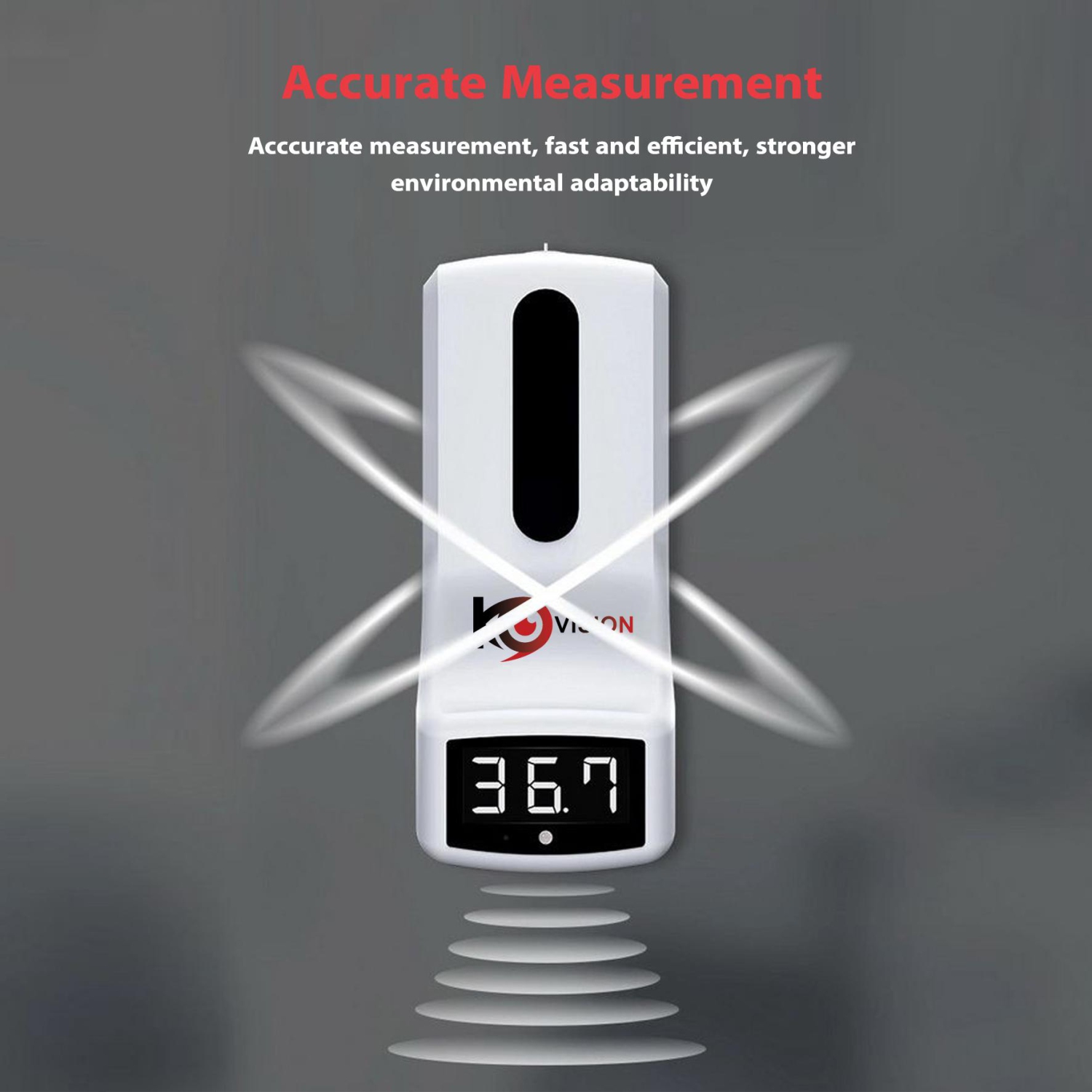 Distributeur intelligent de savon/désinfectant pour les mains avec sonde de température intégrée K9 - Blanc