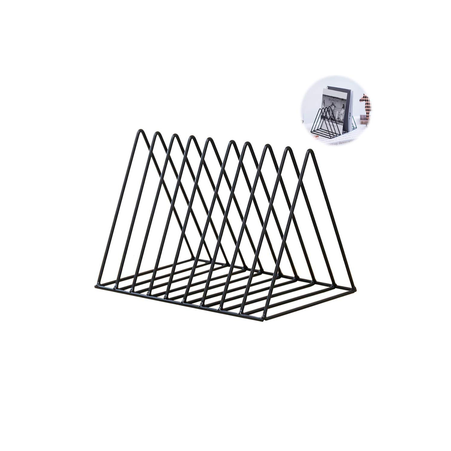 Support à revues, support à livres, étagère de rangement en fer, triangle pour étagère, classeur, décor, bureau à domicile