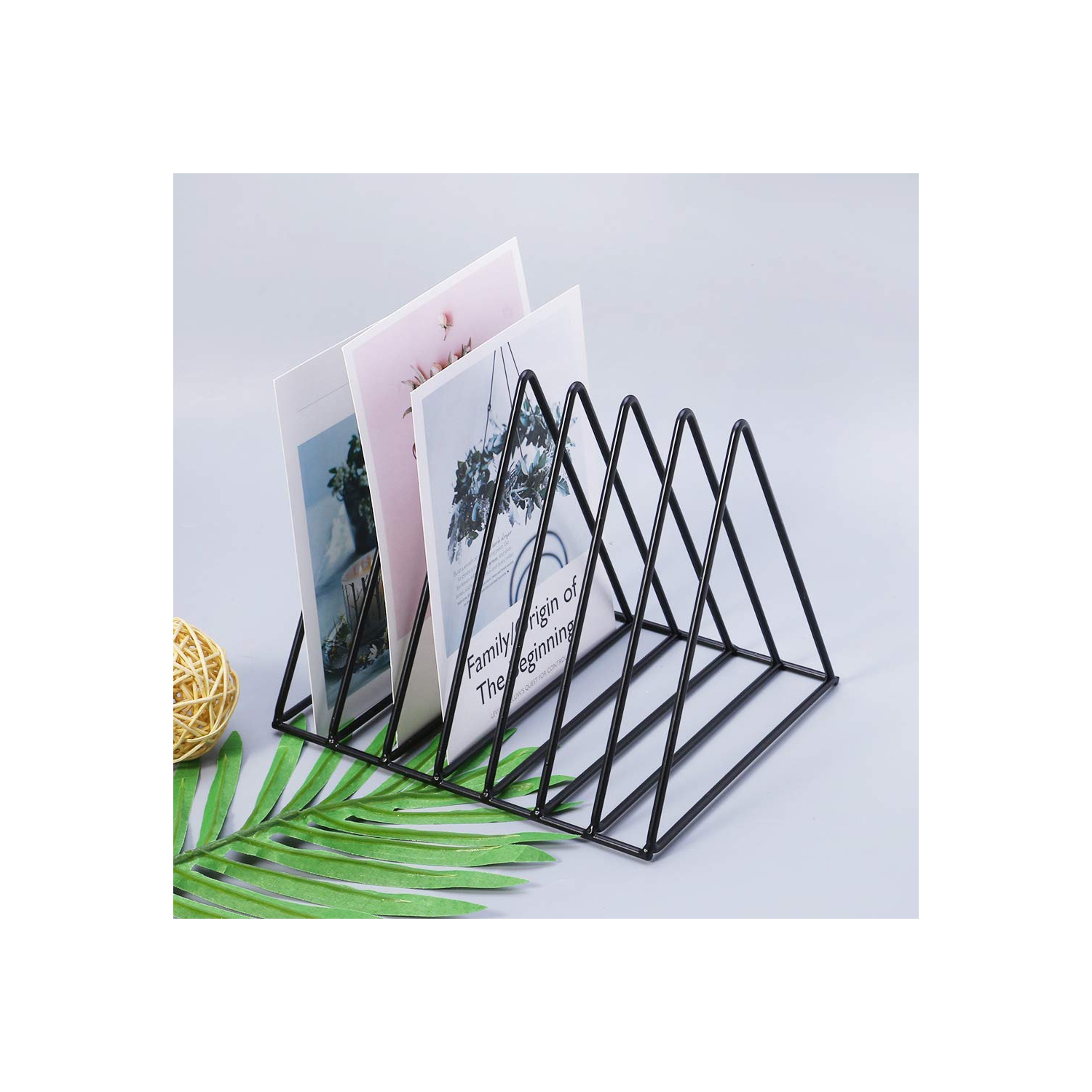 Support à revues, support à livres, étagère de rangement en fer, triangle pour étagère, classeur, décor, bureau à domicile