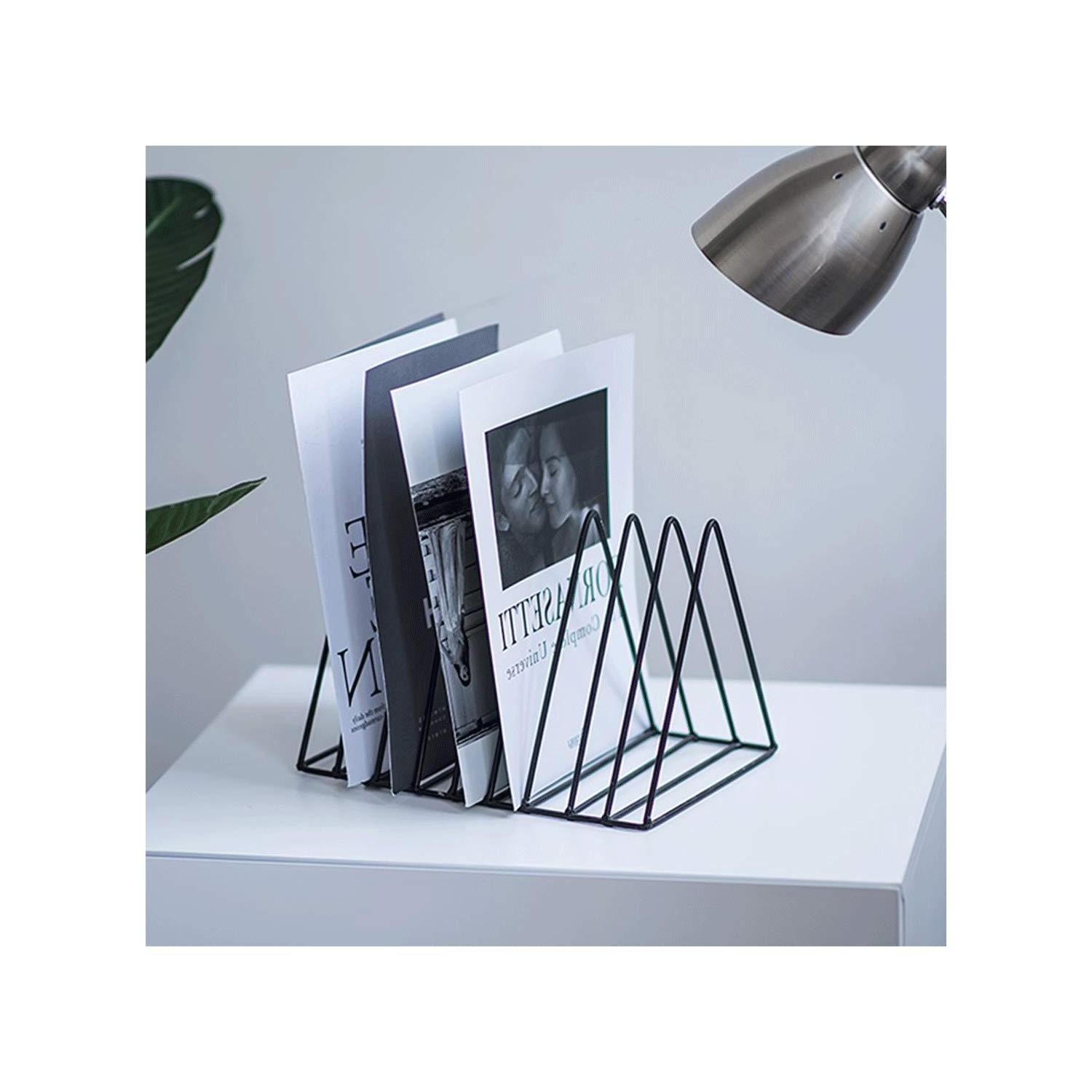 Support à revues, support à livres, étagère de rangement en fer, triangle pour étagère, classeur, décor, bureau à domicile