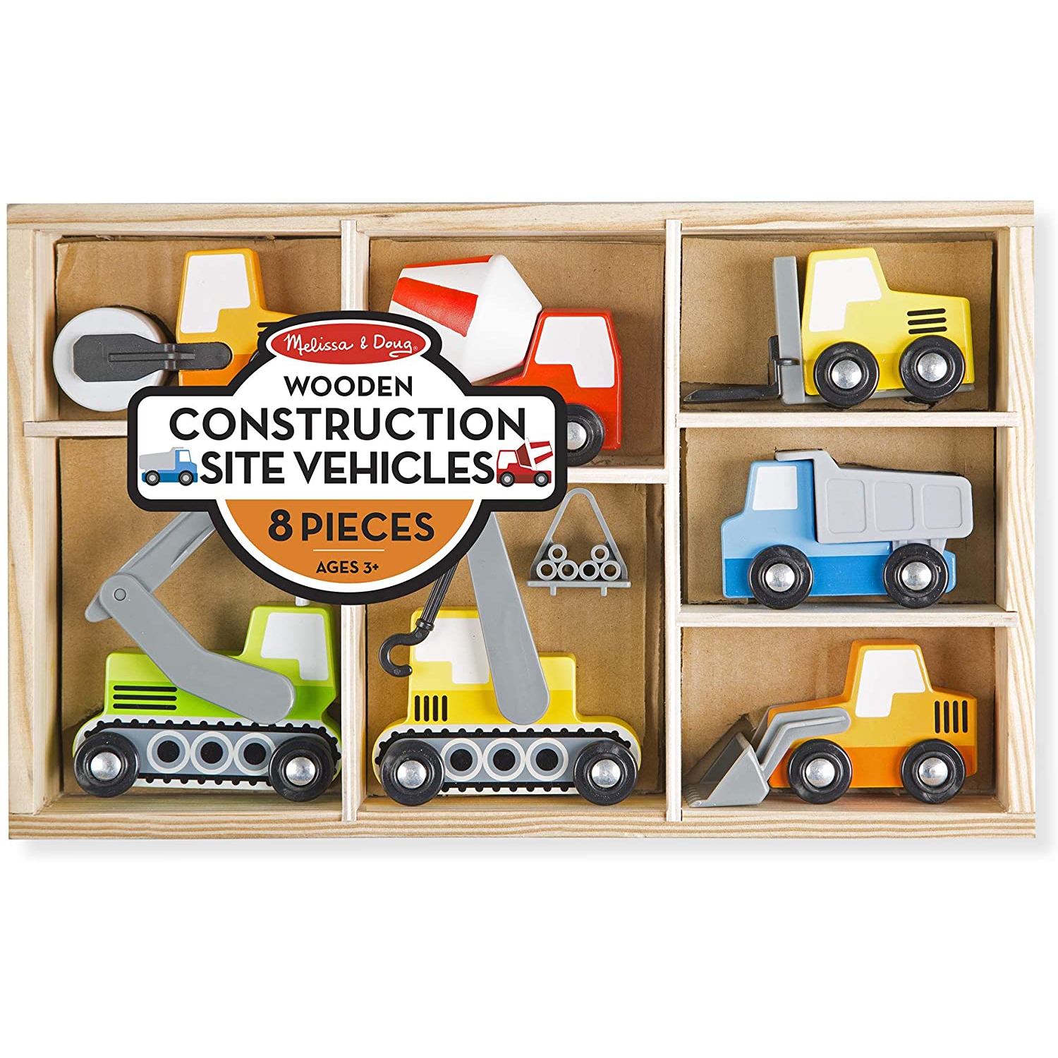 Melissa & Doug Wooden Construction Site Vehicles