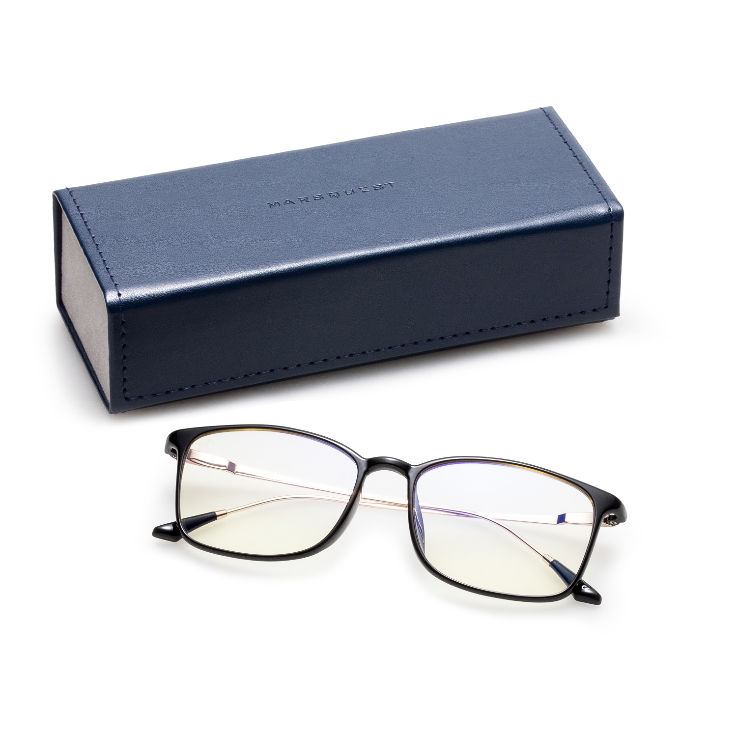 MarsQuest Blue Light Blocking Glasses Lightweight Eyeglasses Frame Filter Blue Ray Computer Game Rectangle Glasses