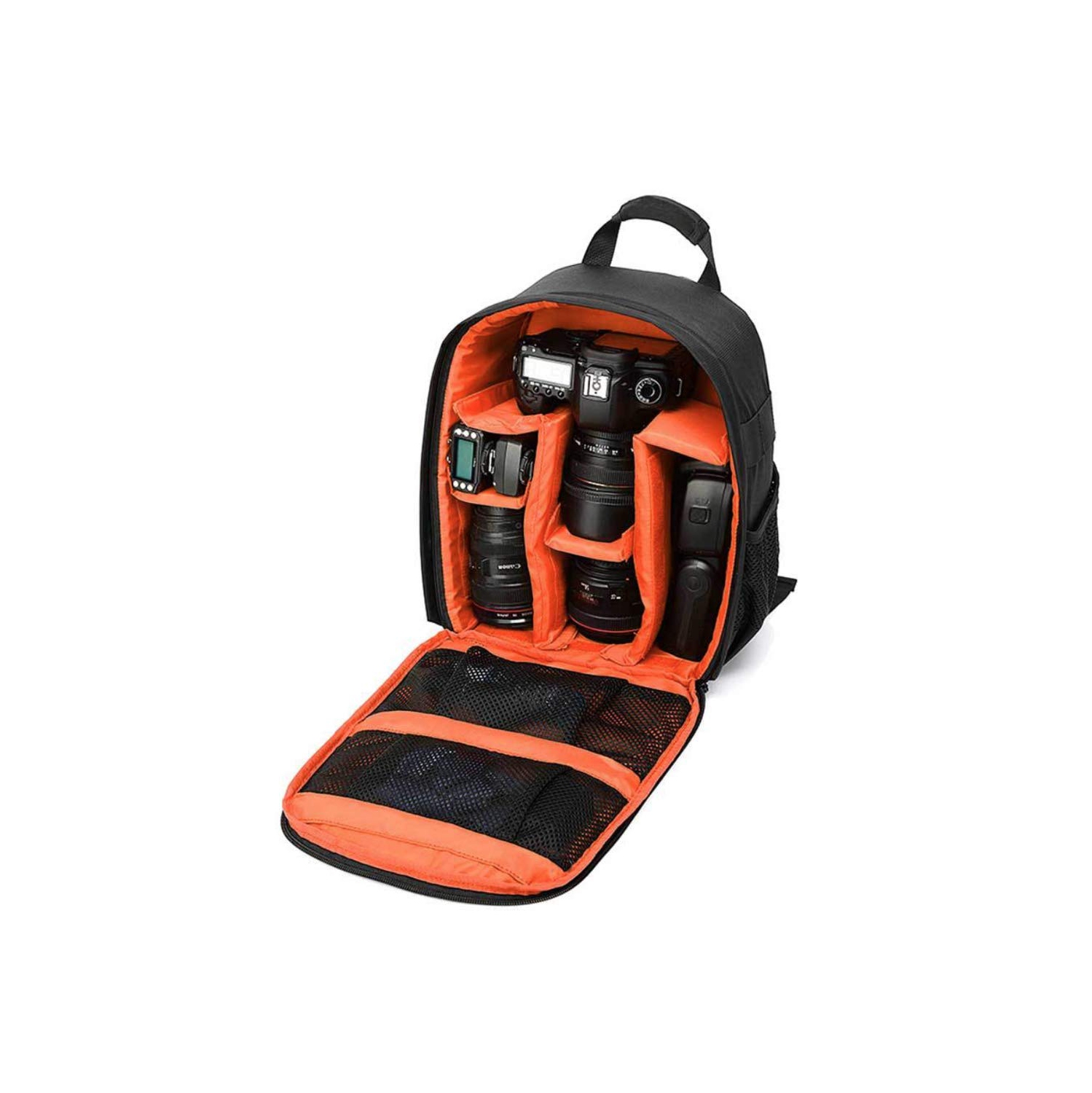 Camera Backpack Bag, Waterproof Professional DSLR/SLR Mirrorless Camera Case Compatible for Sony Canon Nikon Lens (Orange)