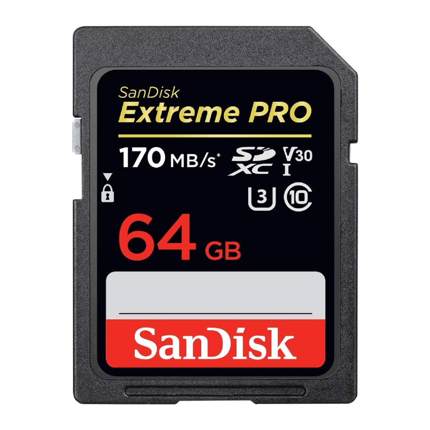 SanDisk 64GB Extreme PRO SDXC UHS-I Card - C10, U3, V30, 4K