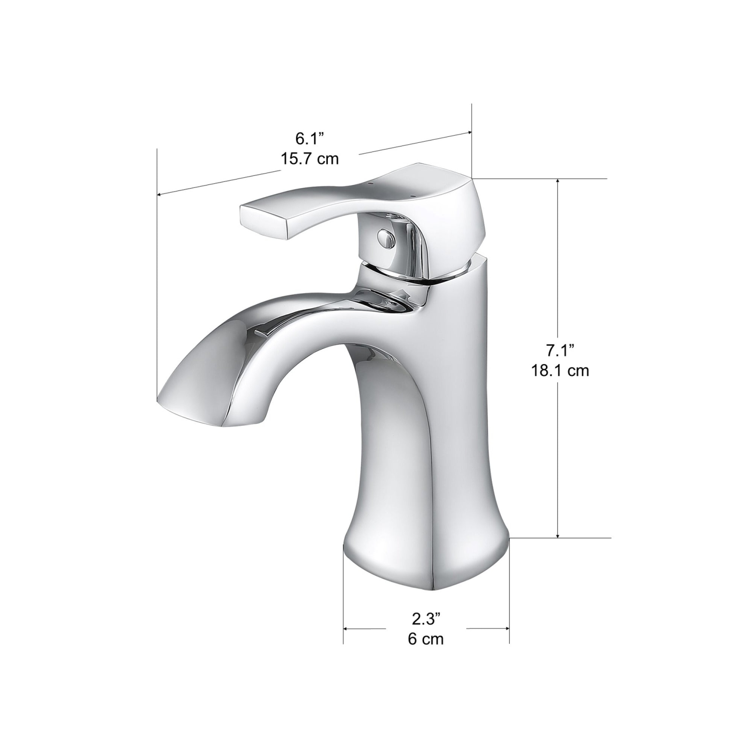 Ancona robinet de salle de bain monocommande de la gamme Morgan fini chromé