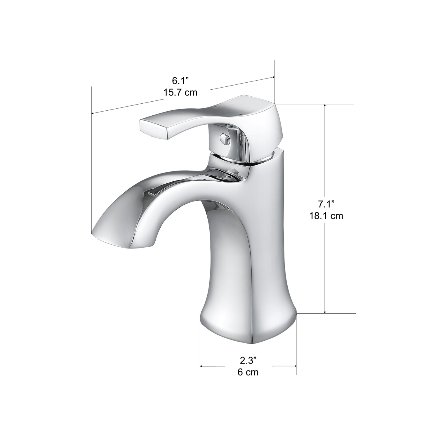Ancona robinet de salle de bain monocommande de la gamme Morgan fini chromé