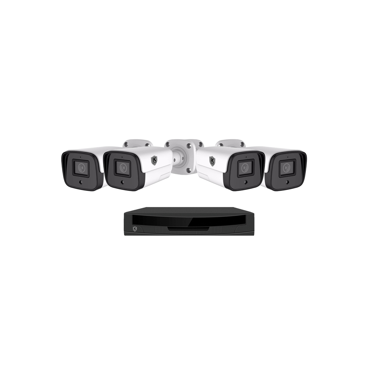 KNIGHT VISION 4x3MP Bullet Combo 4 Ch NVR IP68 comes in White