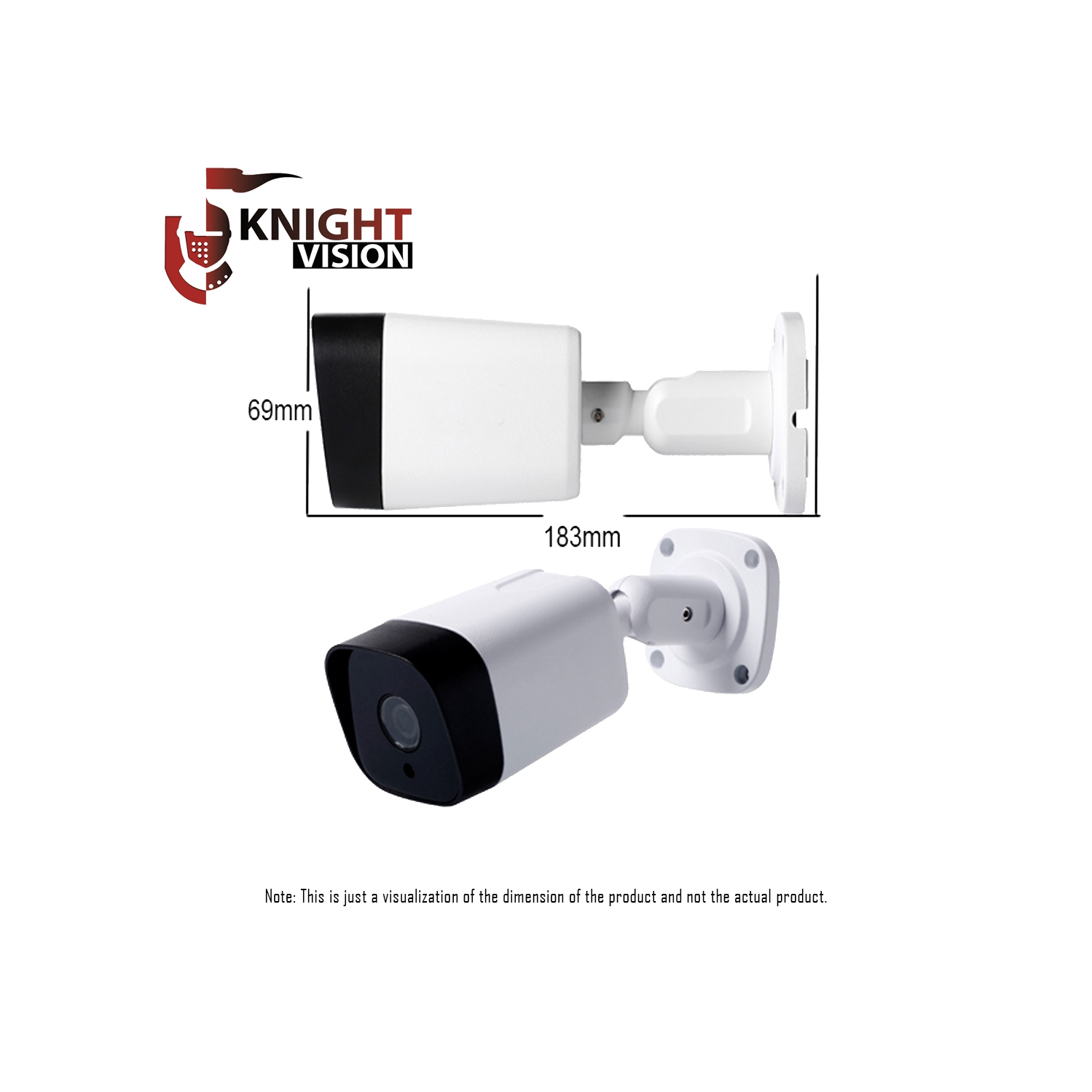 KNIGHT VISION 4x3MP Bullet Combo 4 Ch NVR IP68 comes in White