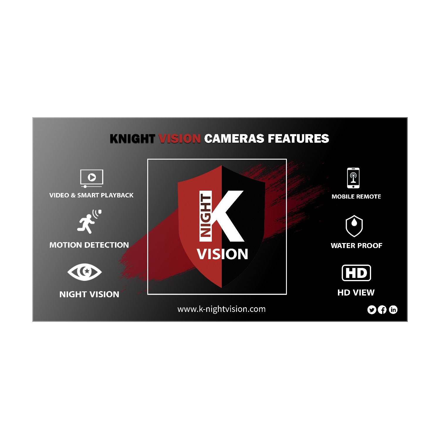 KNIGHT VISION 4x3MP Bullet Combo 4 Ch NVR IP68 comes in White