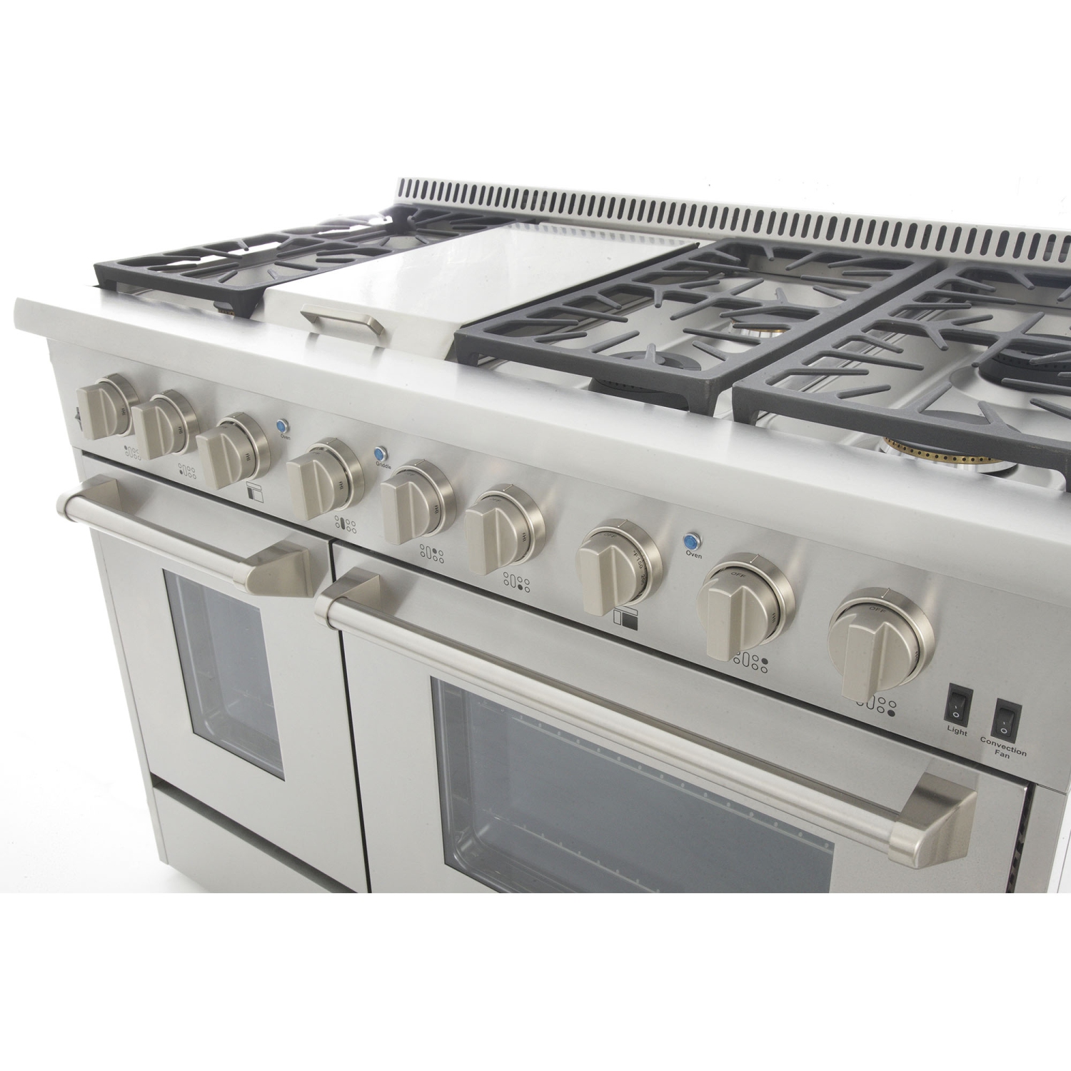 KUCHT Professional 48-inch Gas Range with Sealed Burners, Griddle and Convection Oven | Ready for Liquid Propane