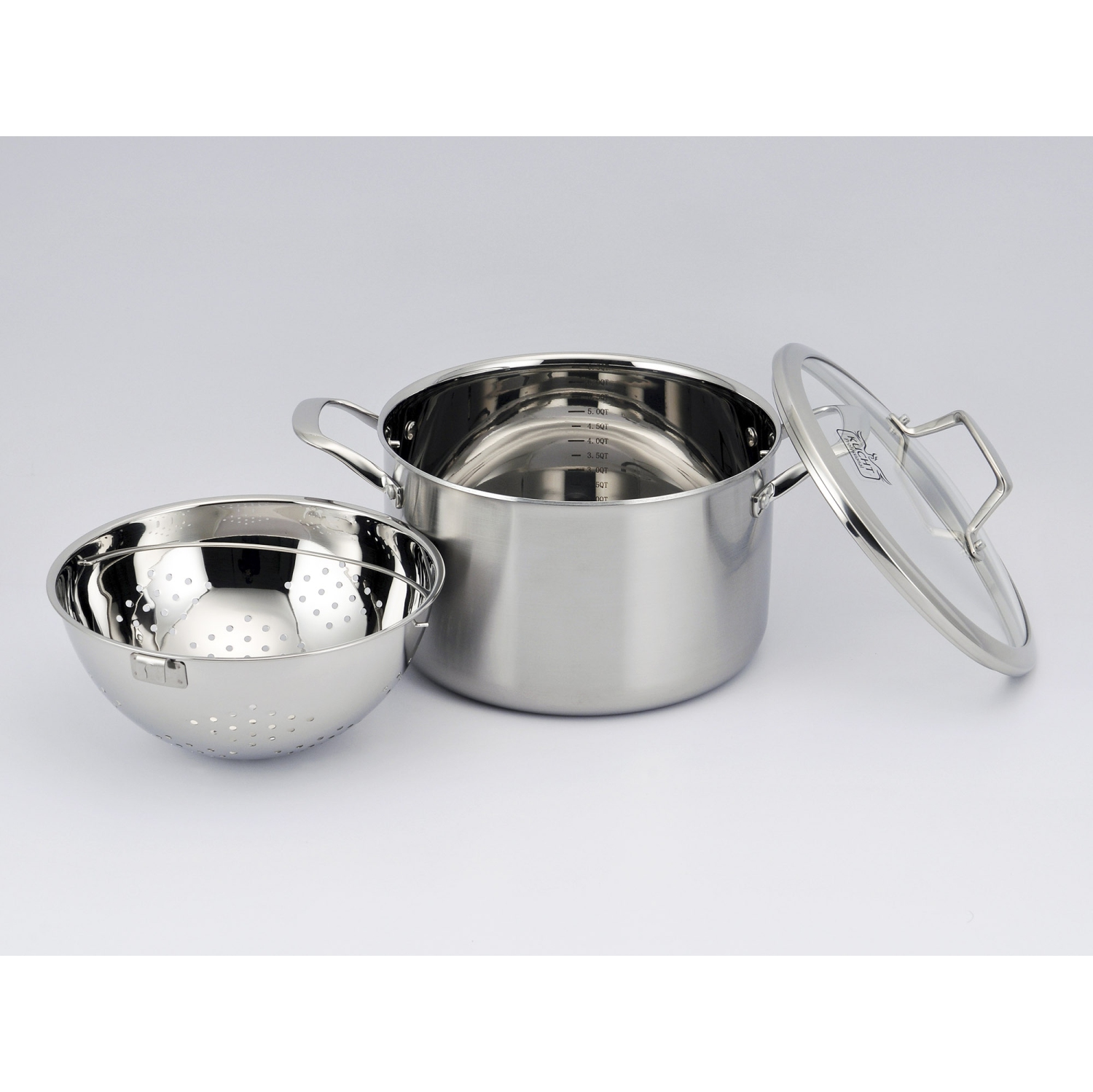 KUCHT Professional 3-Ply Stainless Steel 10 Piece Cookware Set
