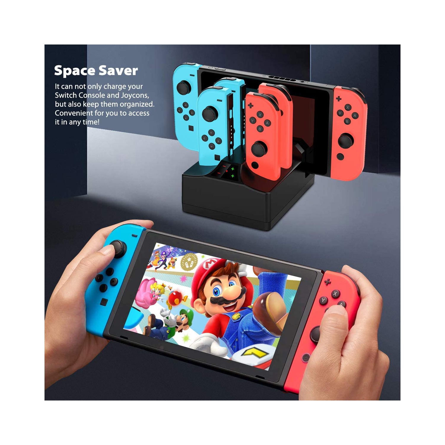 Nintendo Switch, 5 in 1 Charging Black 3.3ft