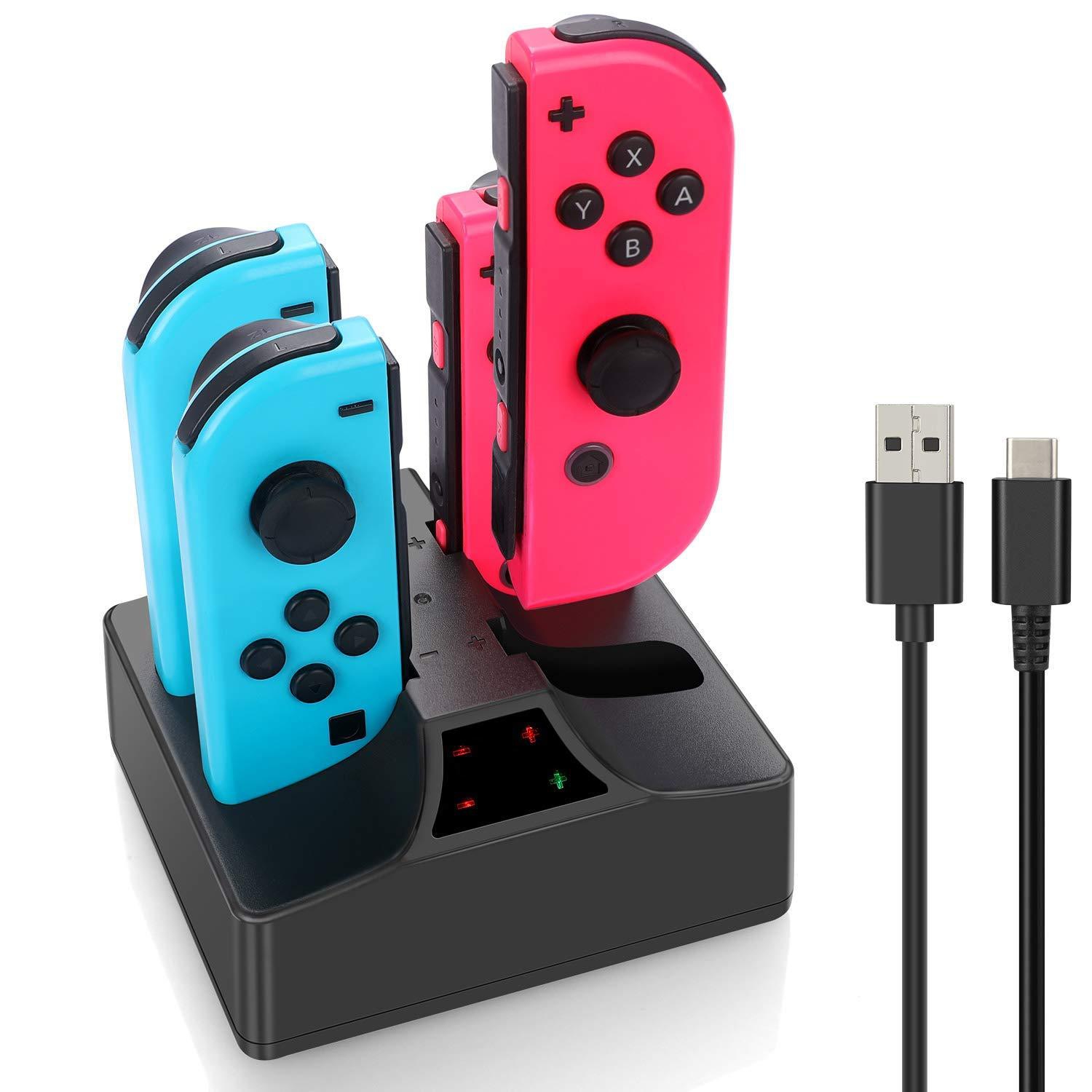 4 in 1 Charging Dock with Type C Cable for Nintendo Switch Joy-Cons Controller