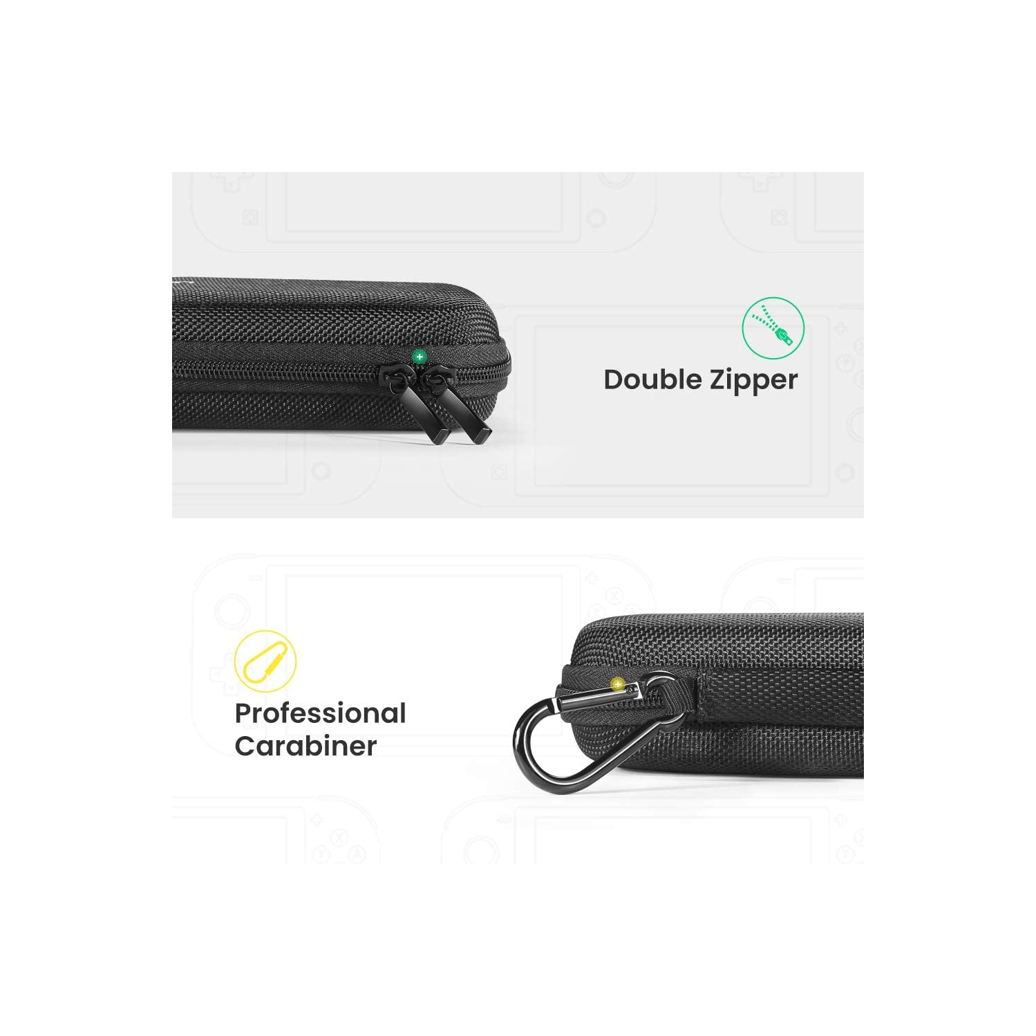 Case for Nintendo Switch Lite Shockproof Black Hard Shell