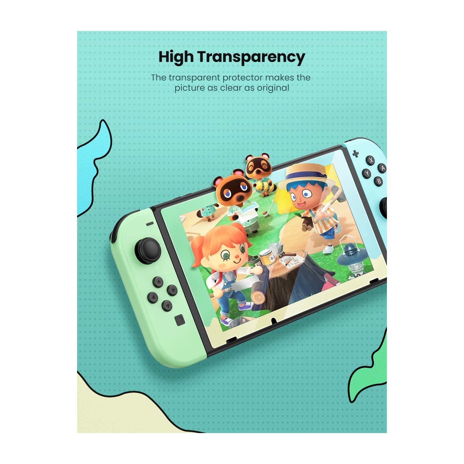 Screen Protector for Nintendo Switch with Install Tools Tempered Glass .