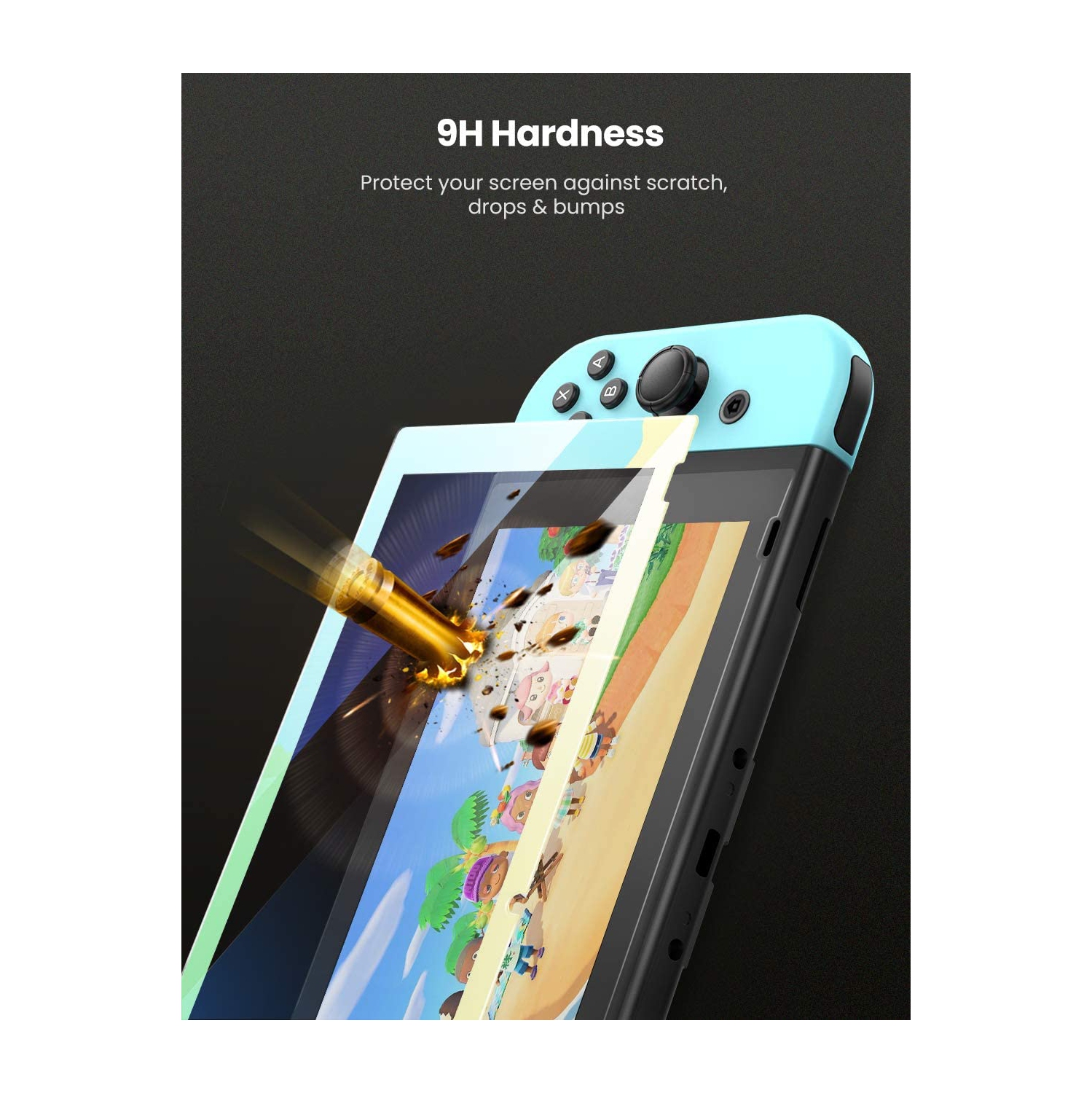 Screen Protector for Nintendo Switch with Install Tools Tempered Glass .