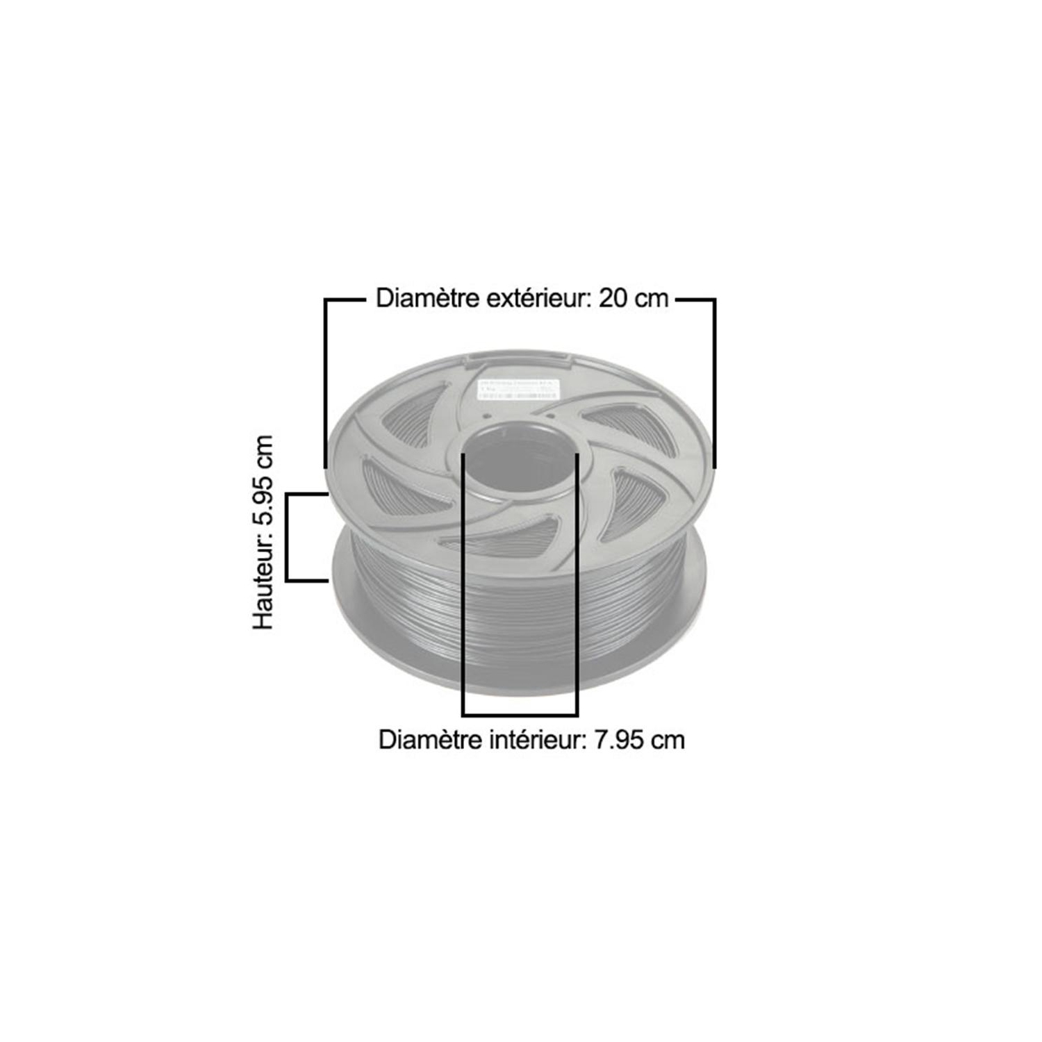 CloneBox - Filament Silk PLA pour Imprimante 3D, 1.75mm Préc. +/-0.05mm, 1kg, Or Clair