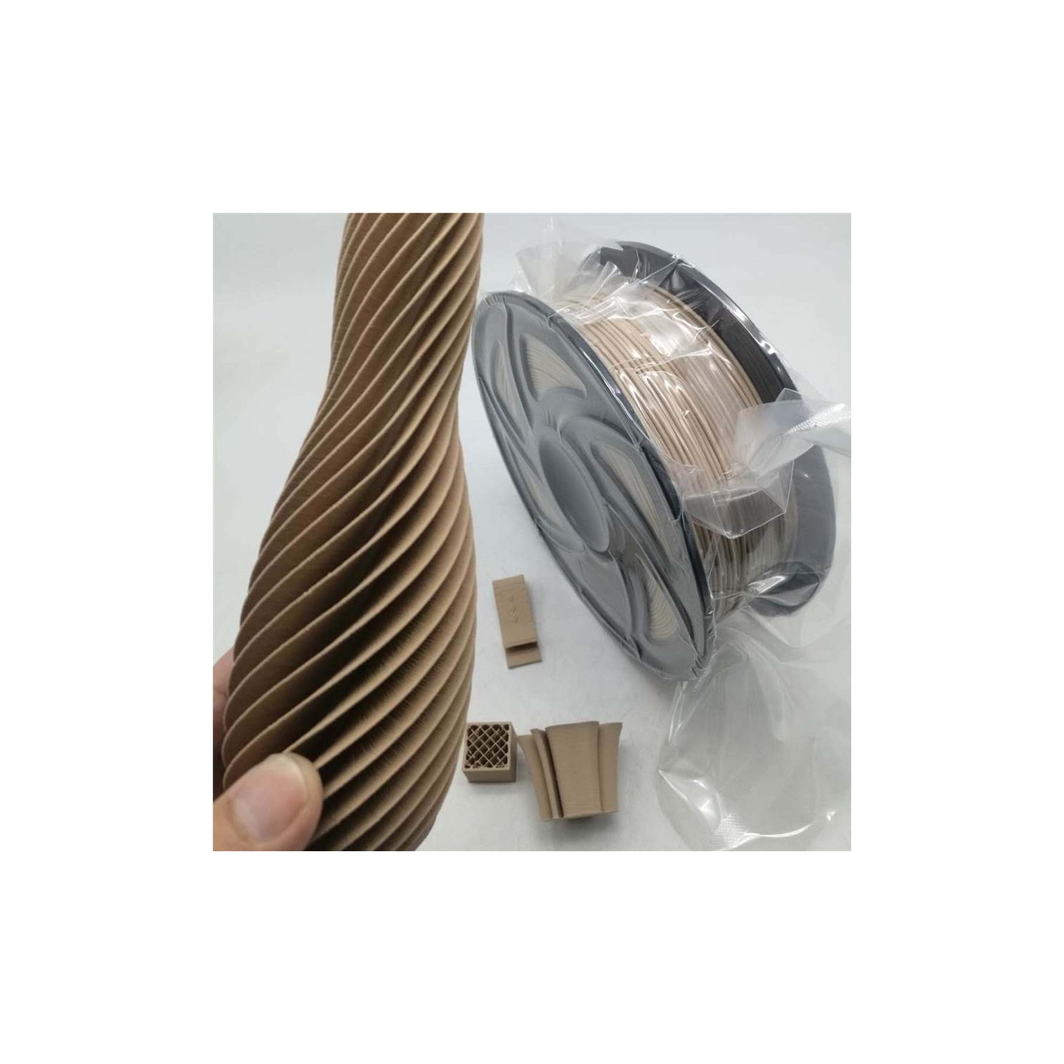 CloneBox - PLA Filament for 3D Printer, 1.75mm Prev. +/- 0.05mm, 1kg, Wood Pattern