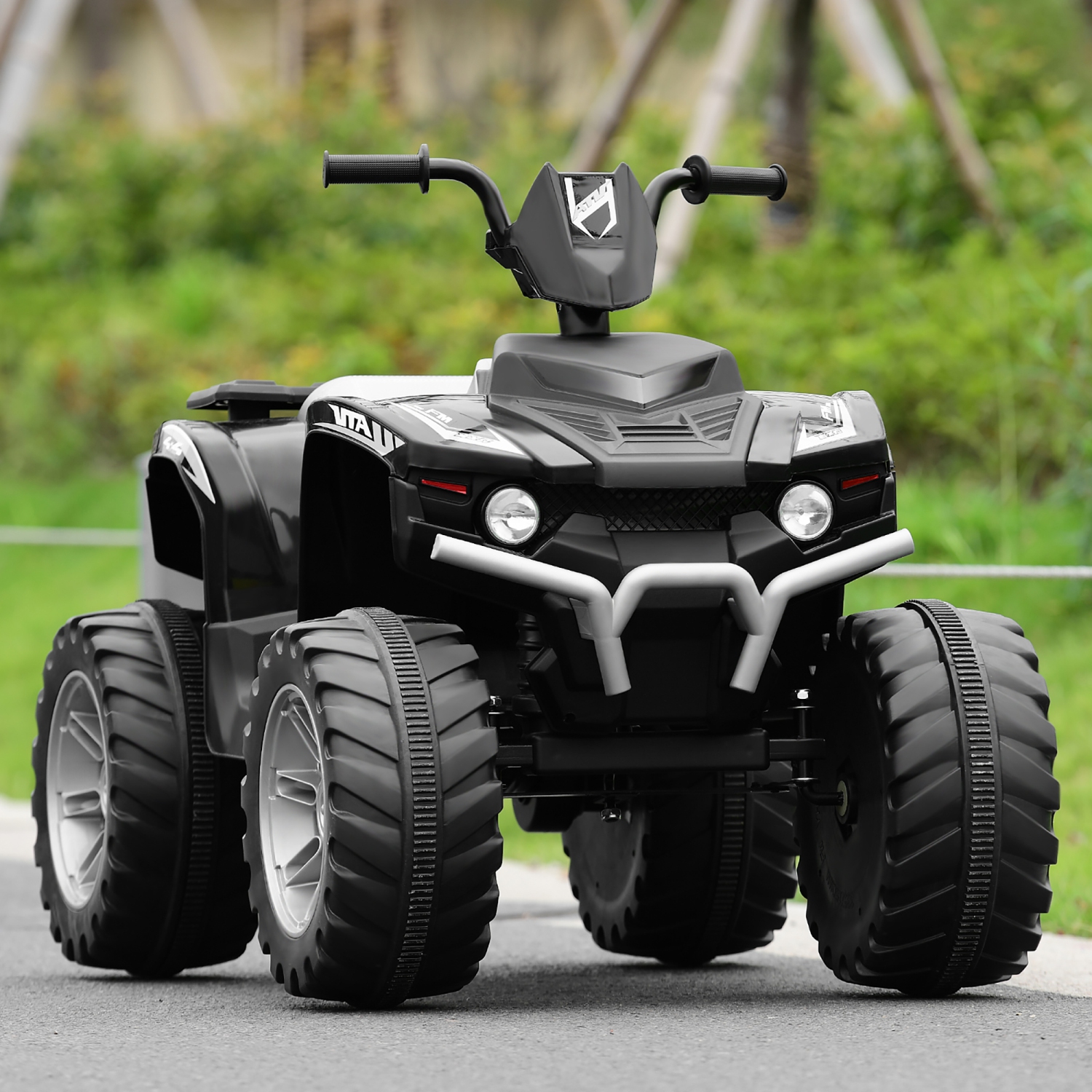 Costway 12V Kids 4-Wheeler ATV Quad Ride On Car w/ LED Lights Music Bluetooth USB