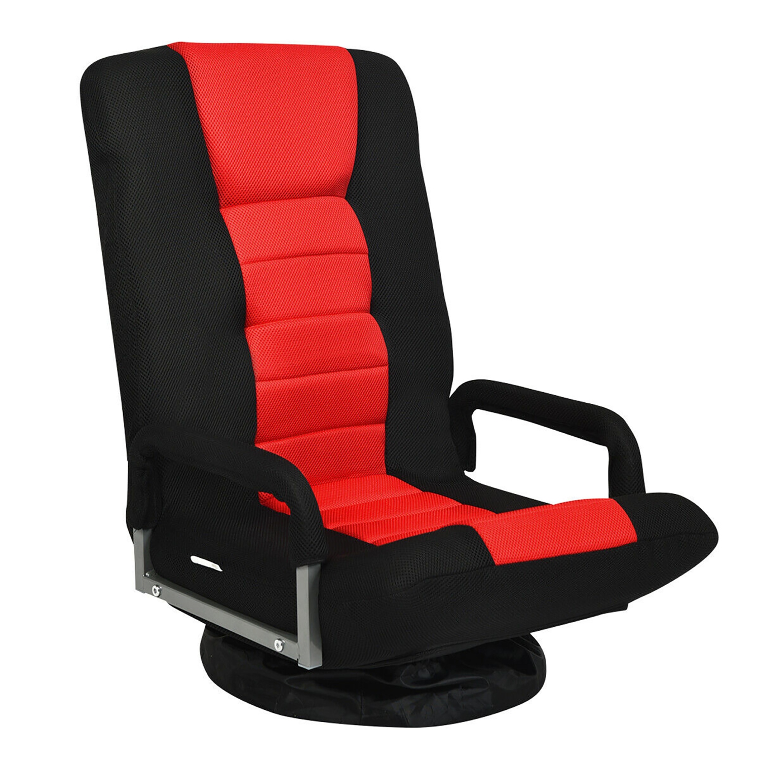 Costway 360-Degree Swivel Gaming Floor Chair with Foldable Adjustable Backrest