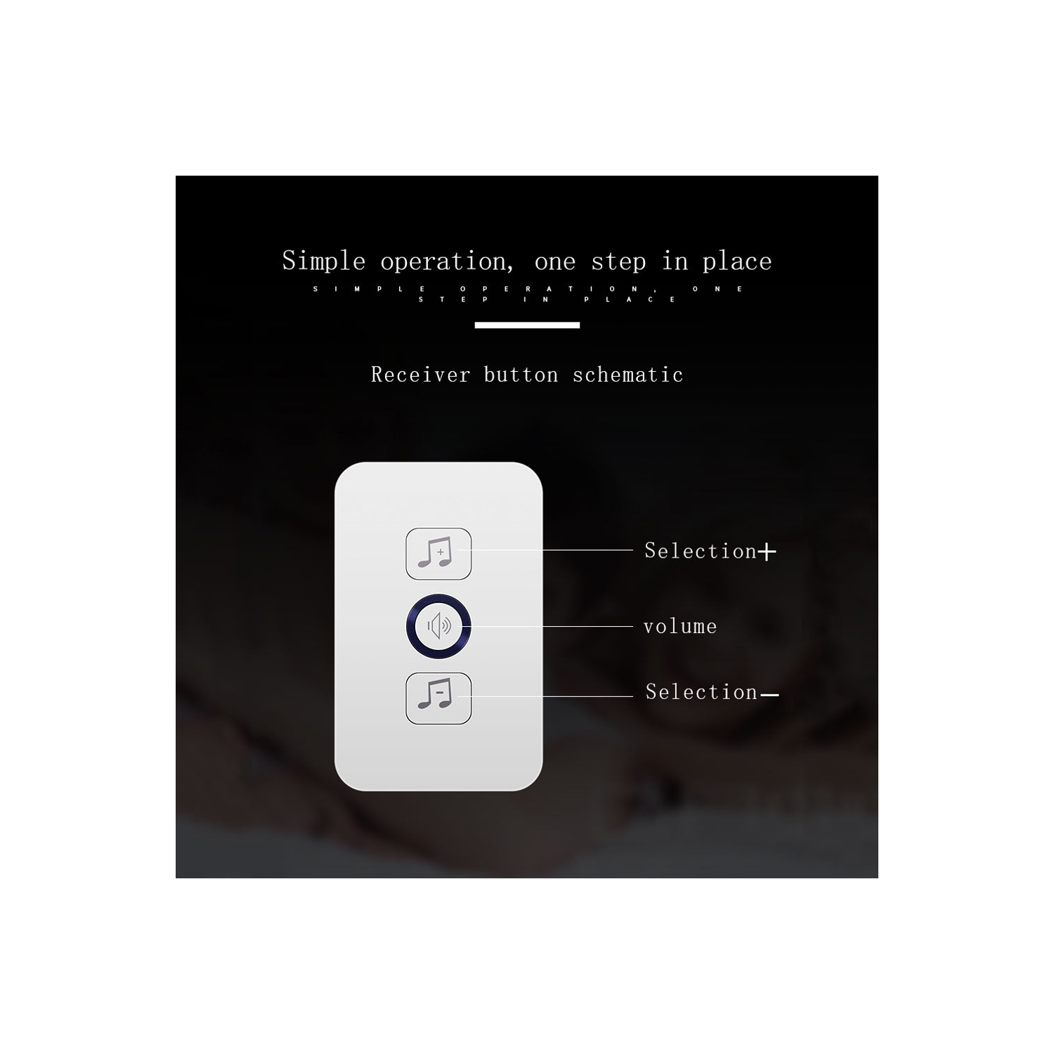 axGear Wireless Waterproof Doorbell 1 Button 1 Receiver 300M Remote Control Door Ring