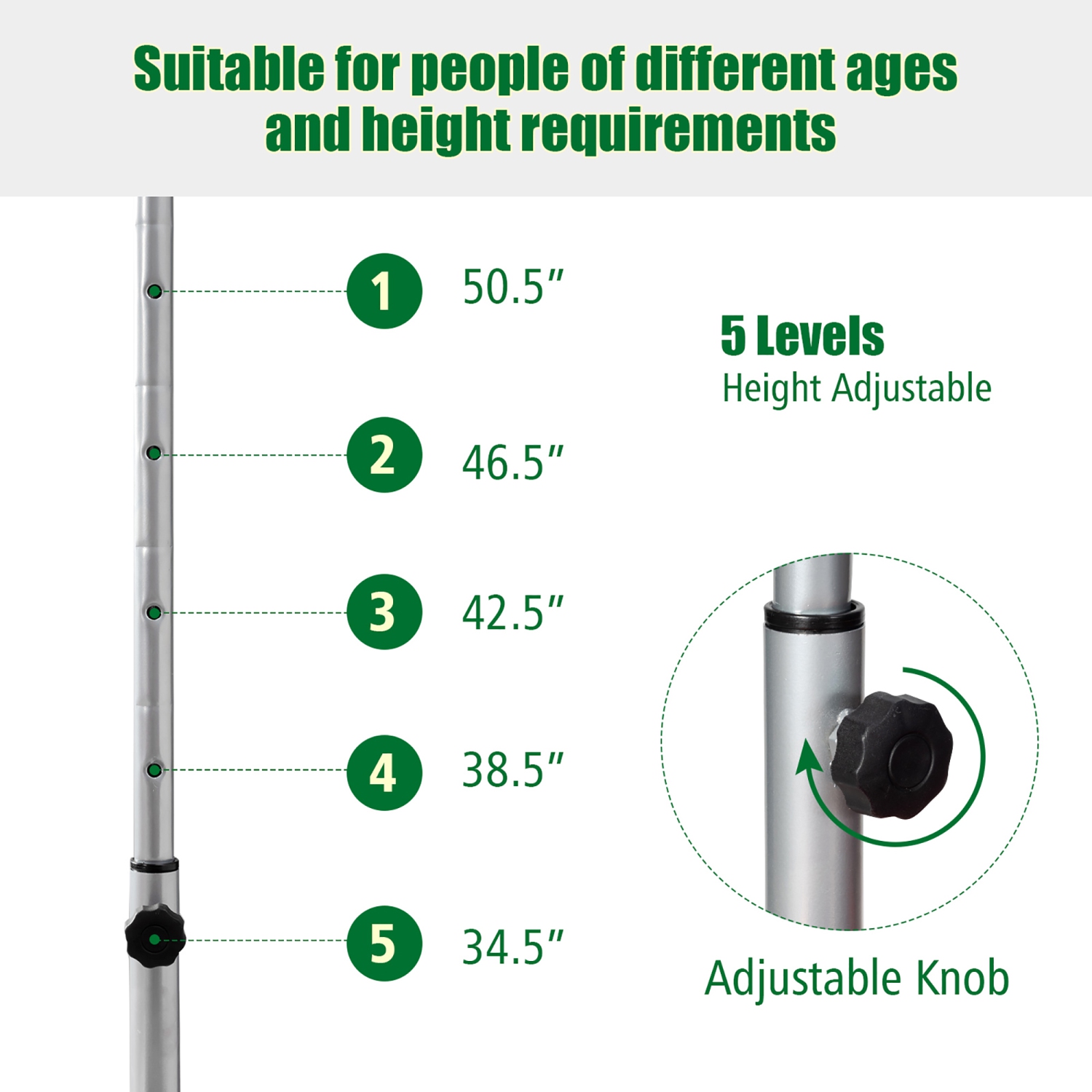 Goplus Foldable Trampoline Double Mini Kids Fitness Rebounder w/ Adjustable Handle