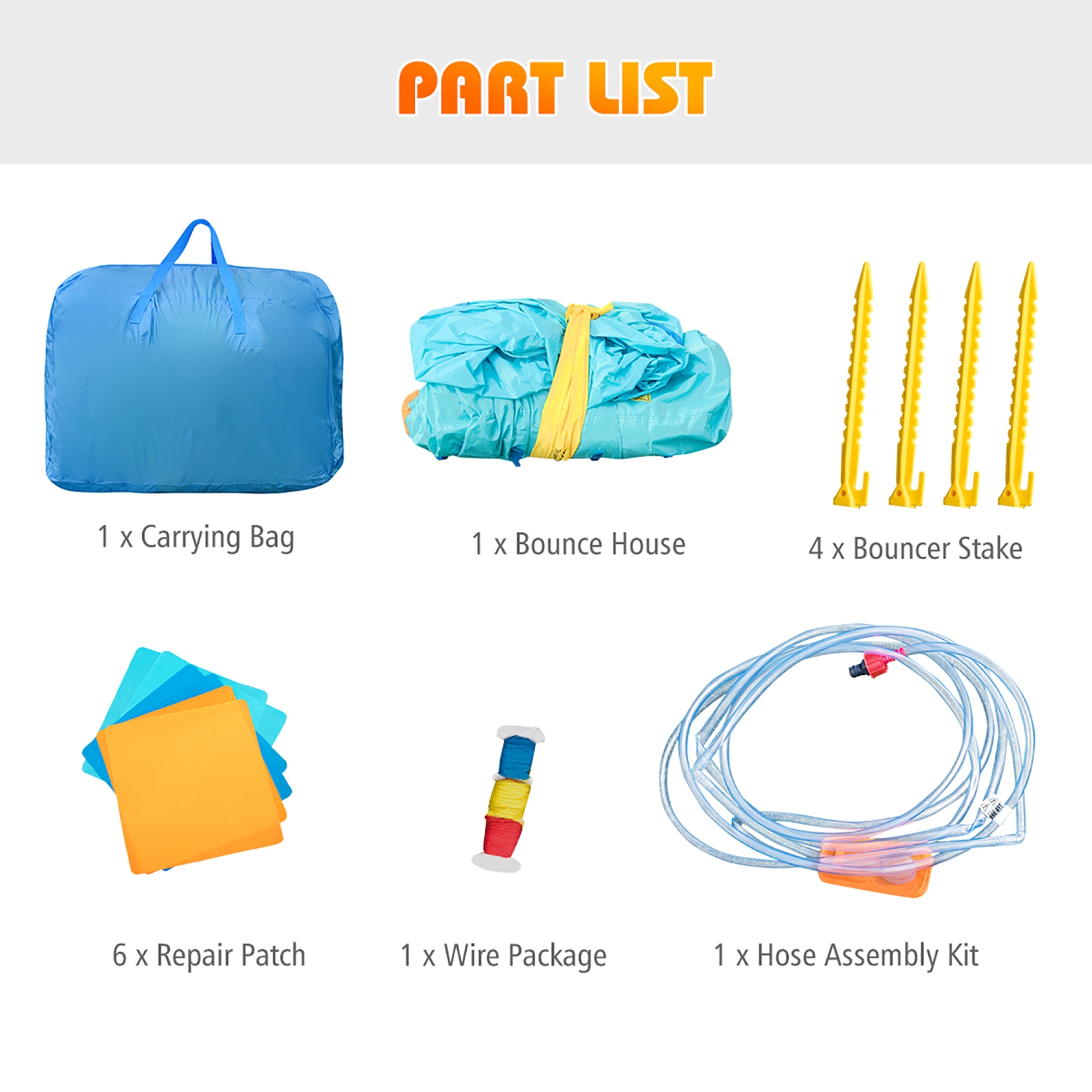 Costway Kids Bounce House Castle Splash Water Pool Without Blower