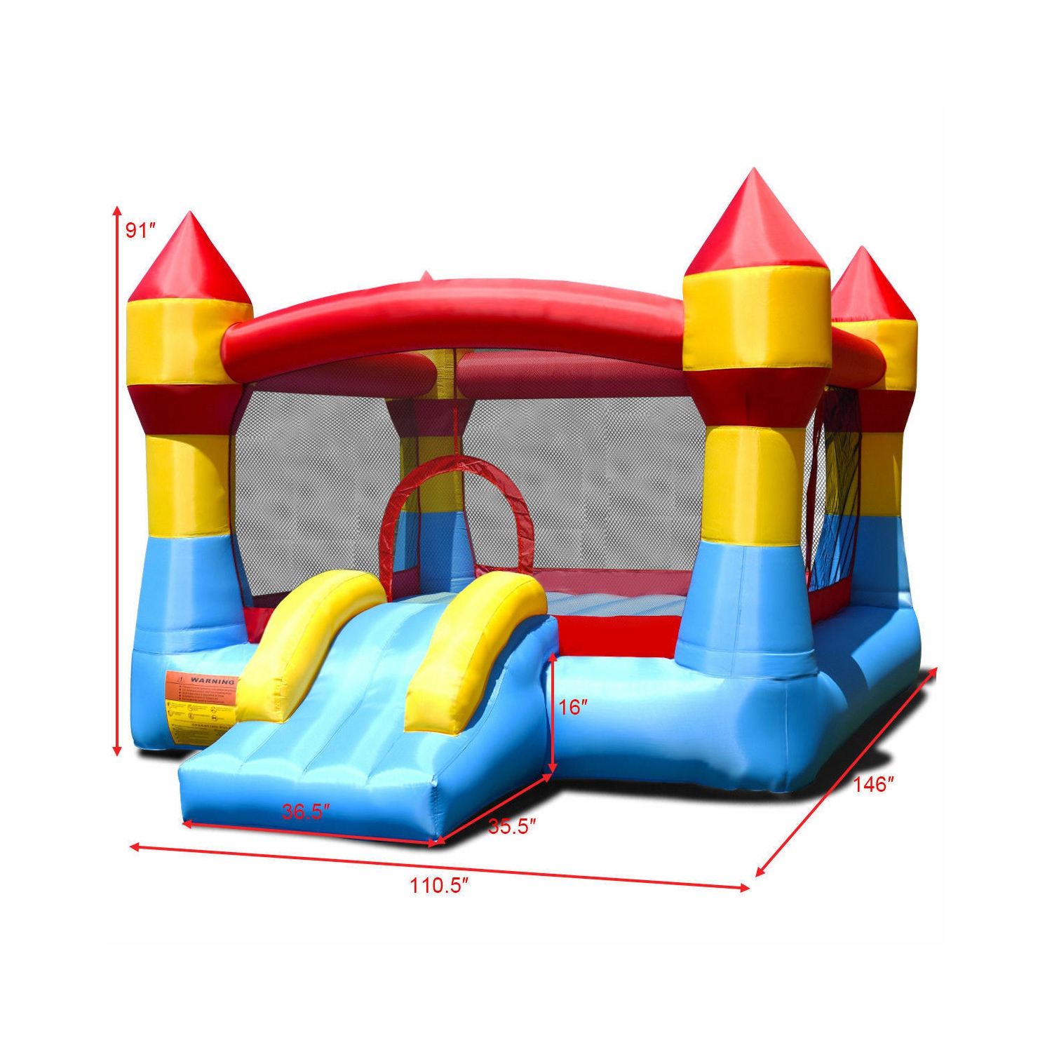 Costway Kid Inflatable Bounce House Castle Moonwalk Playhouse Jumper Slide