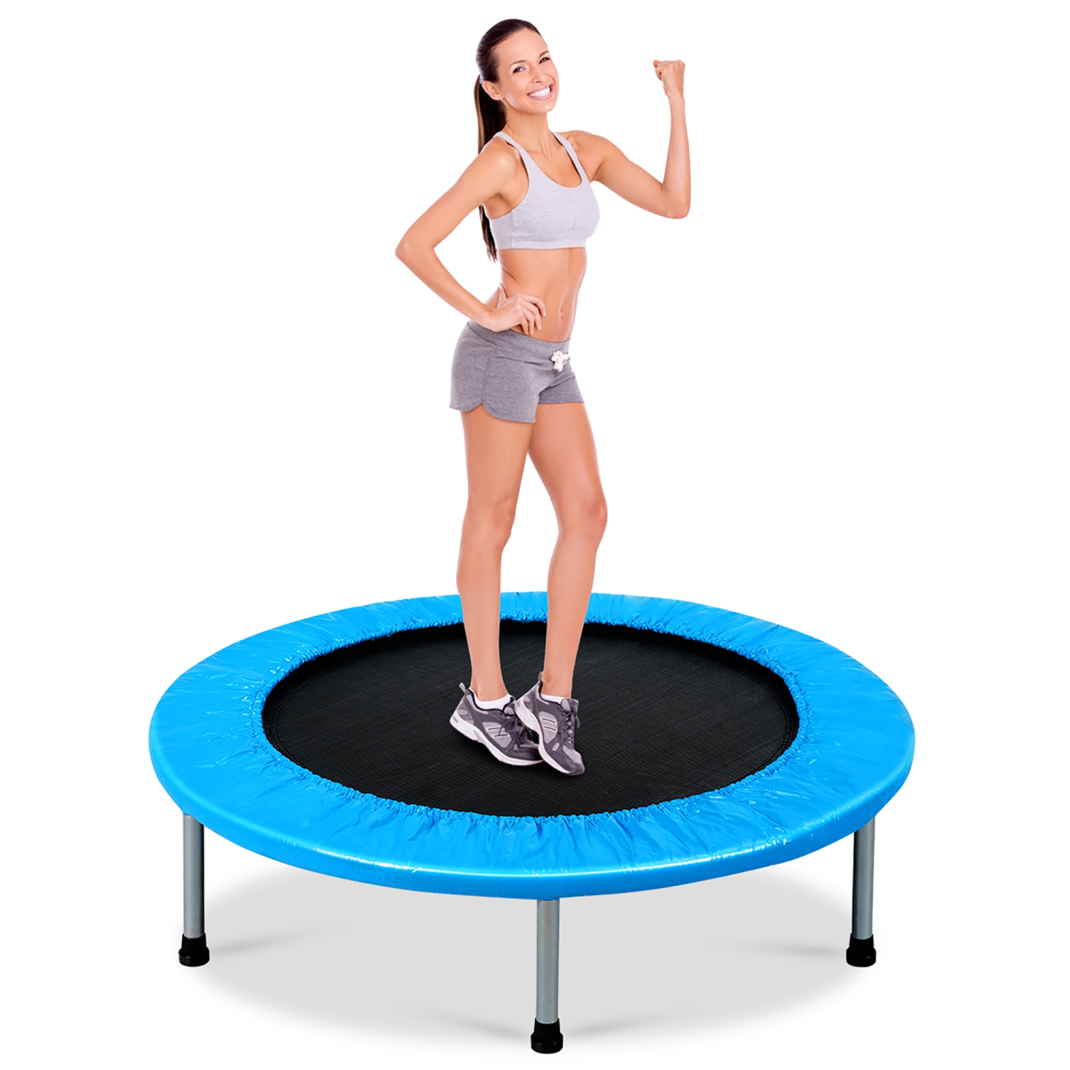 Costway 38'' Rebounder Trampoline Adults and Kids Exercise Workout w/Padding & Springs