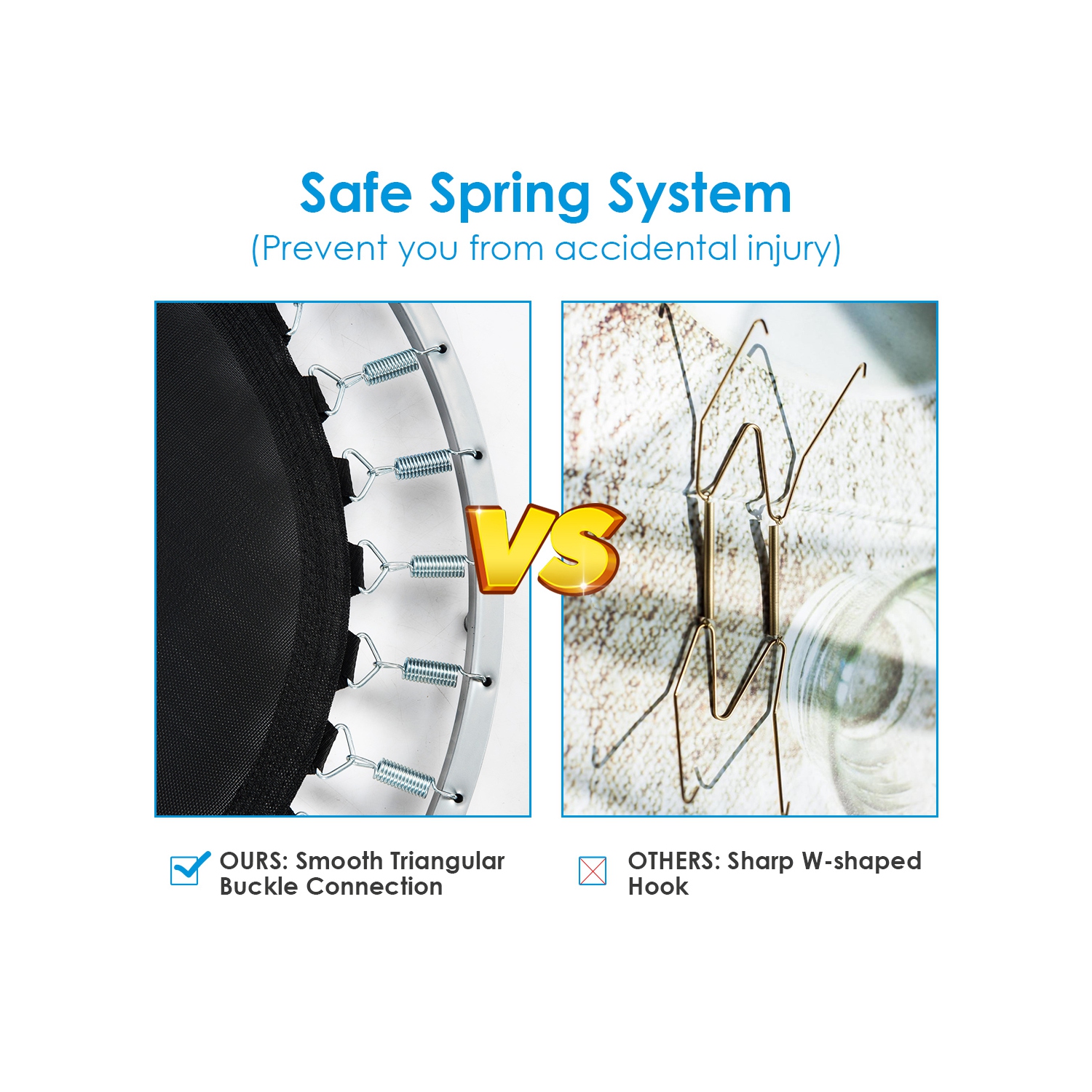 Costway 38'' Rebounder Trampoline Adults and Kids Exercise Workout w/Padding & Springs