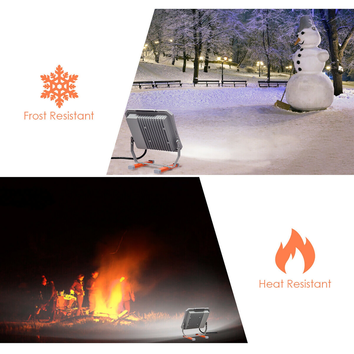 Costway 53W 6000LM LED Work Light for Camping Fishing