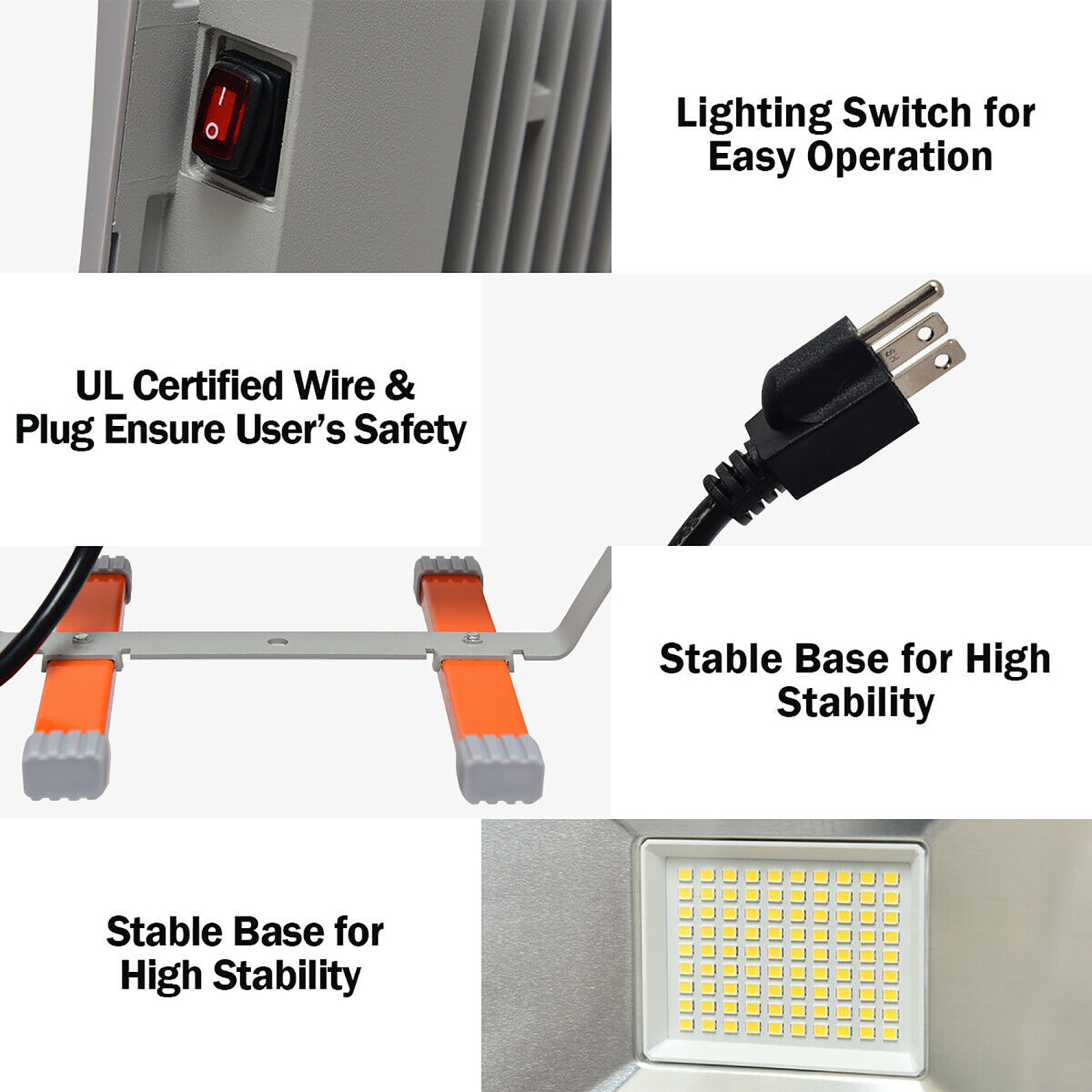 Costway 53W 6000LM LED Work Light for Camping Fishing