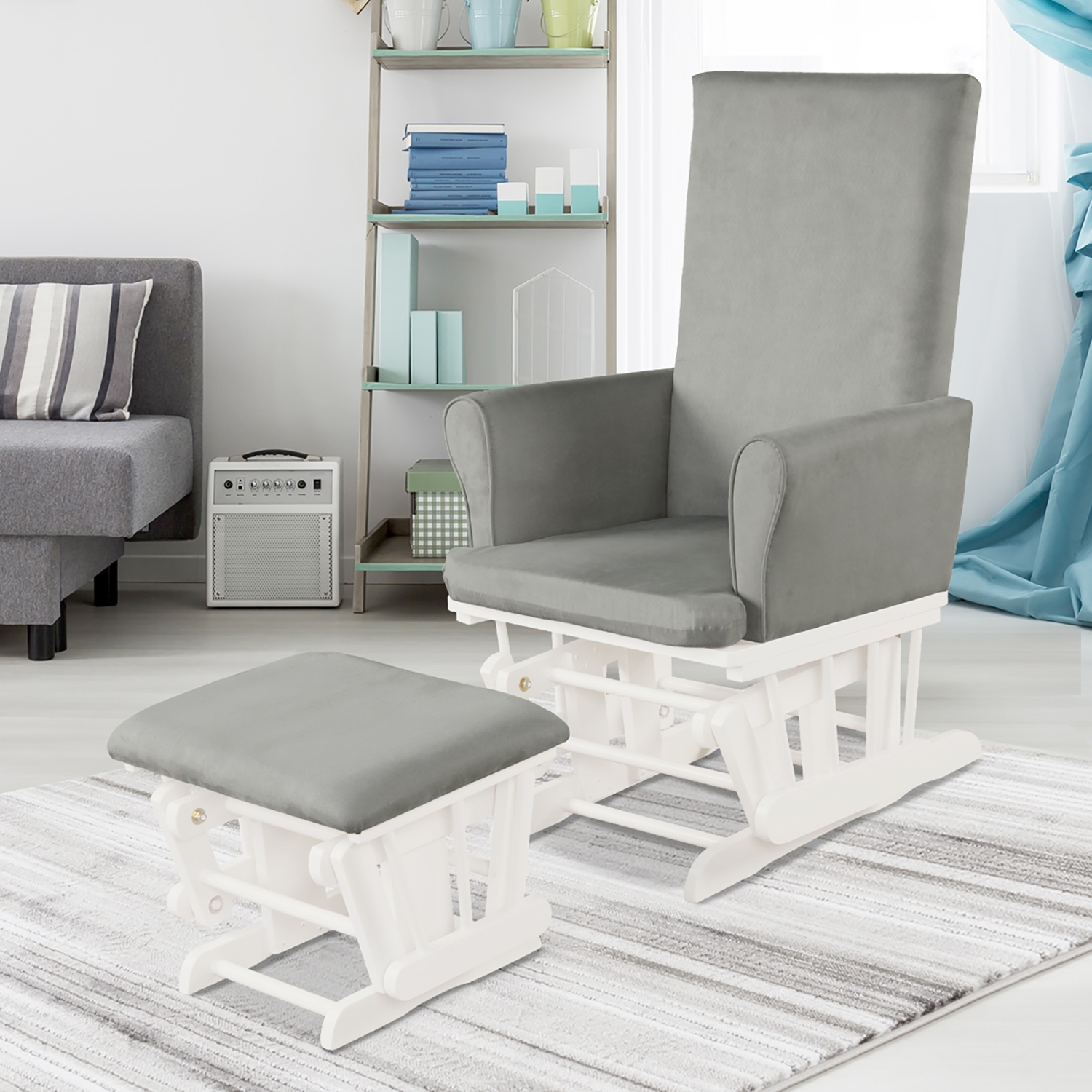 Grey baby rocking chair online