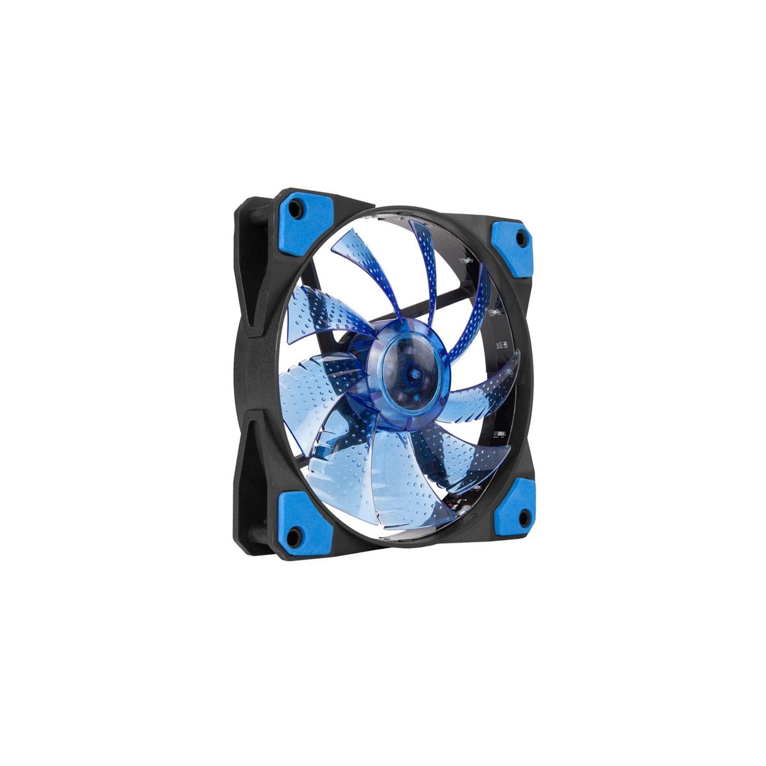 Marvo Pro - Case Cooling PC Fan, 120mm, 9 Blades & 15 LEDs, Blue