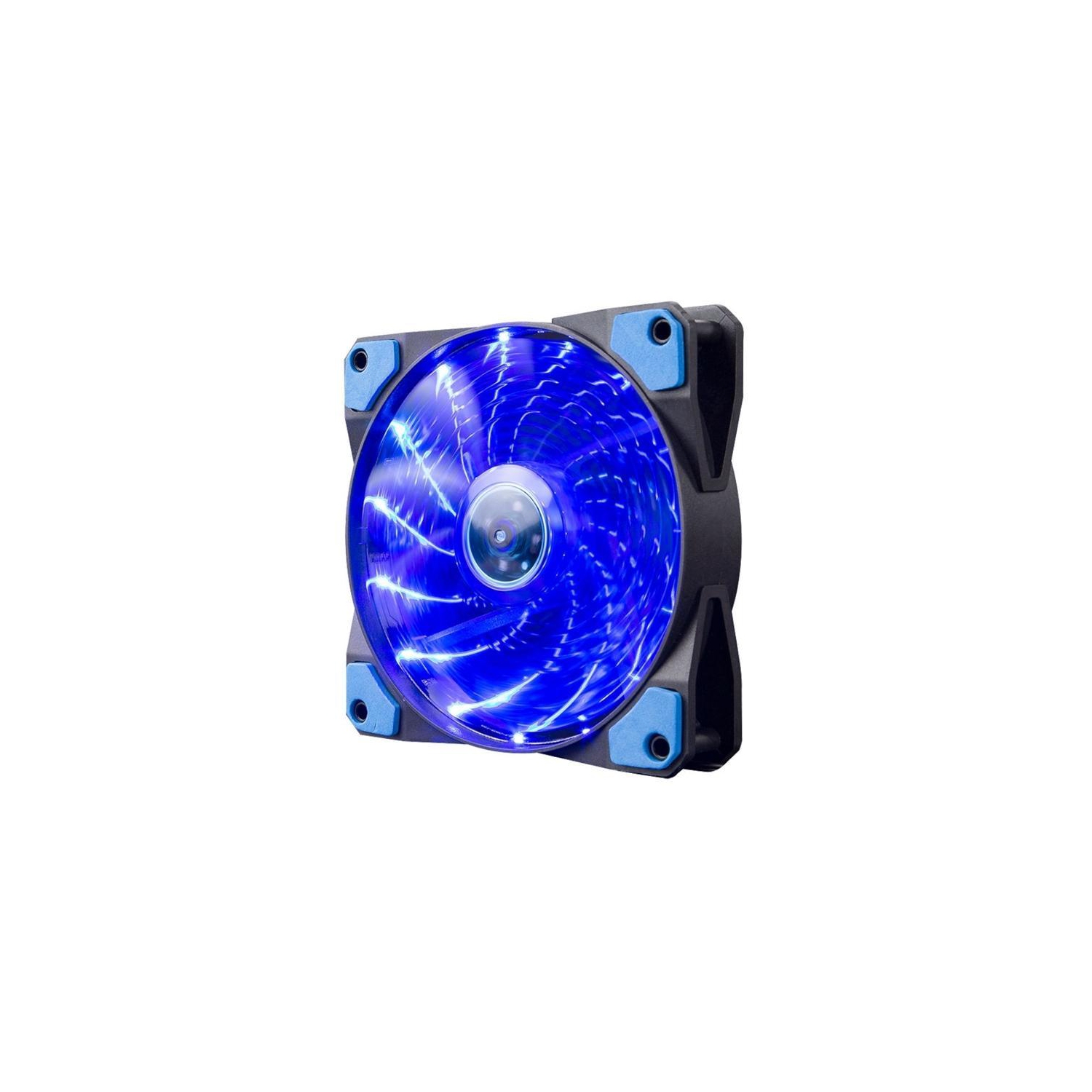 Marvo Pro - Case Cooling PC Fan, 120mm, 9 Blades & 15 LEDs, Blue