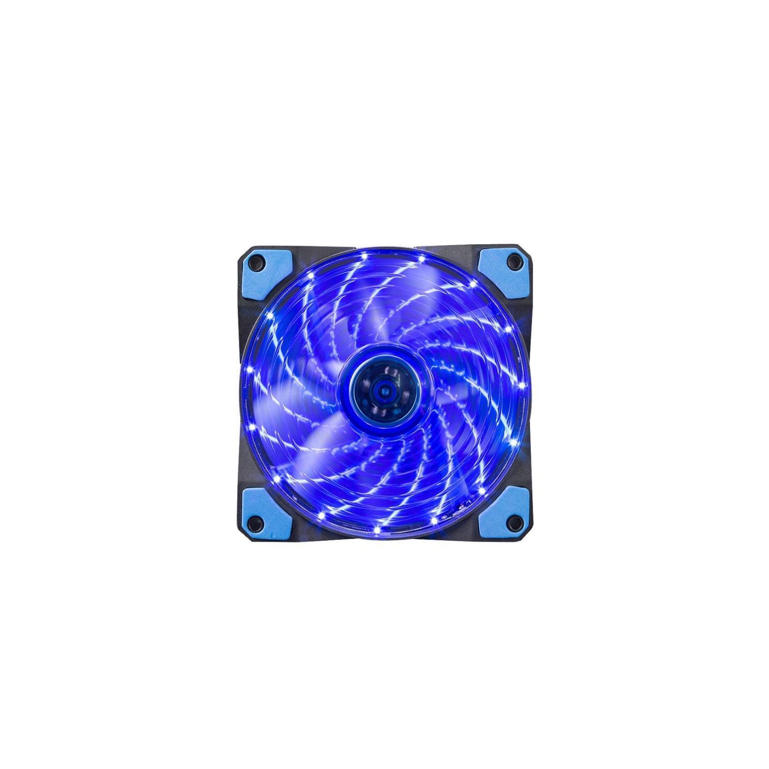 Marvo Pro - Case Cooling PC Fan, 120mm, 9 Blades & 15 LEDs, Blue