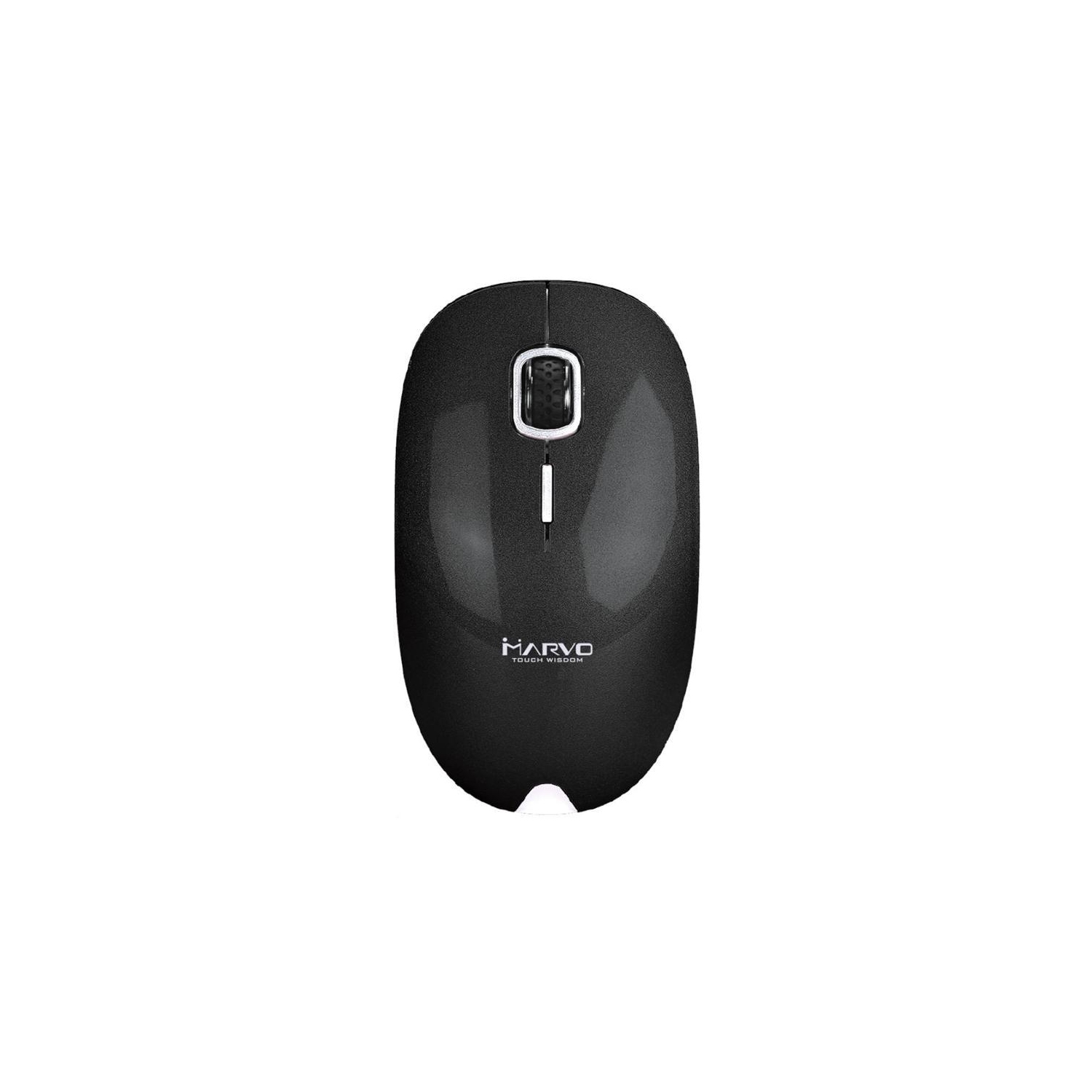 Marvo Office - Wireless Optical Mouse with 3 Buttons, DPI: 1000/1200/1600, Black