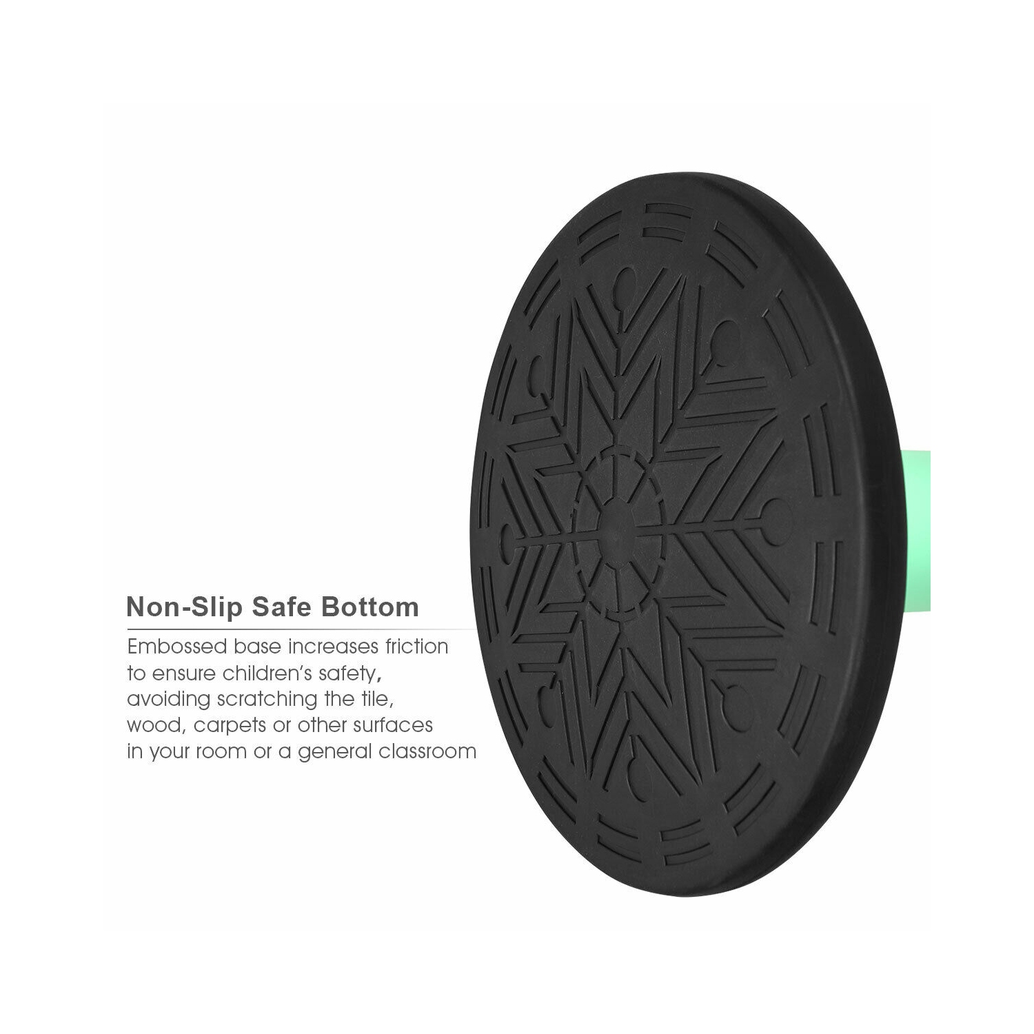 Chaise oscillante ergonomique à hauteur réglable pour enfants avec tabouret actif de Costway