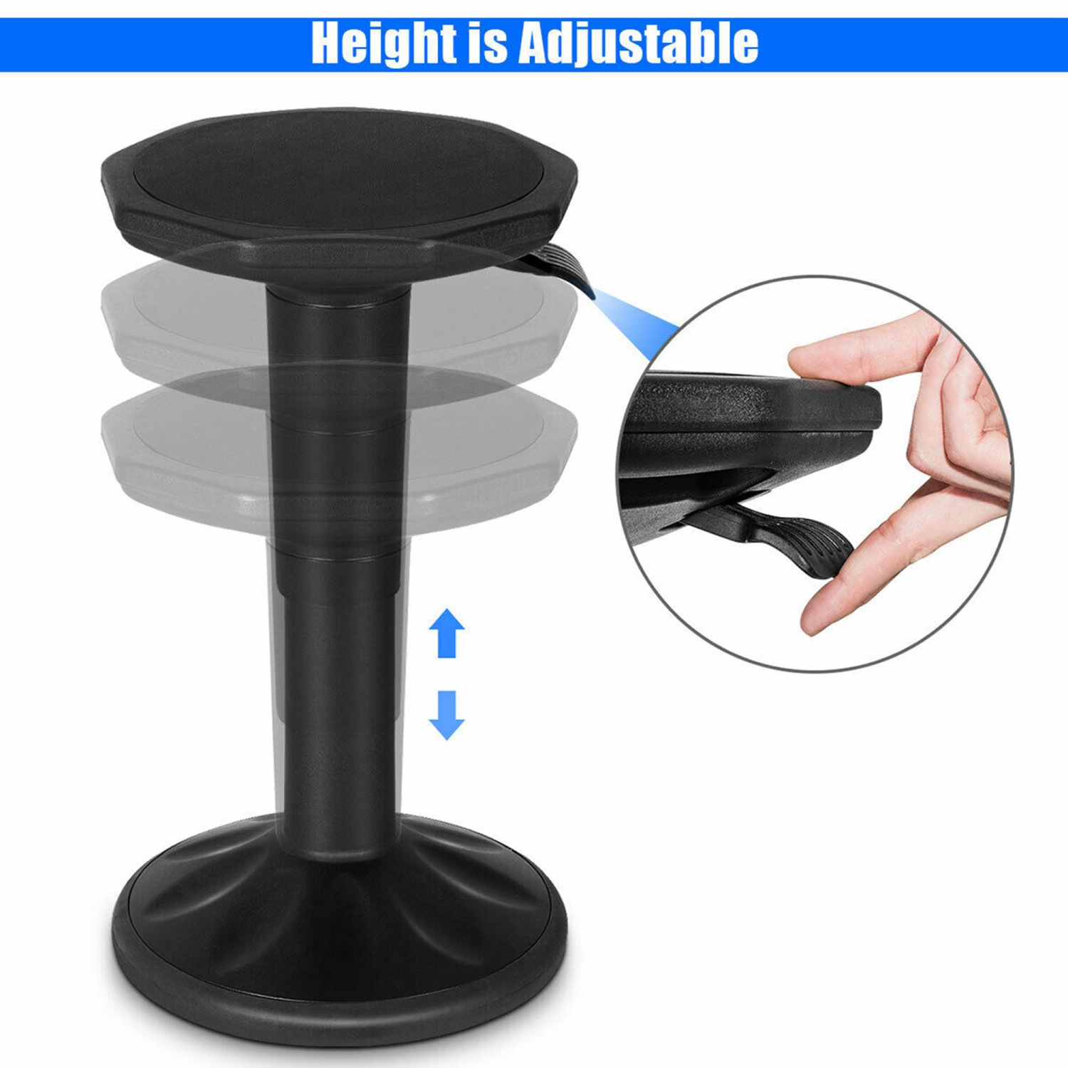 Costway Kids Active Motion Stool Ergonomic Wobble Chair with Adjustable Height