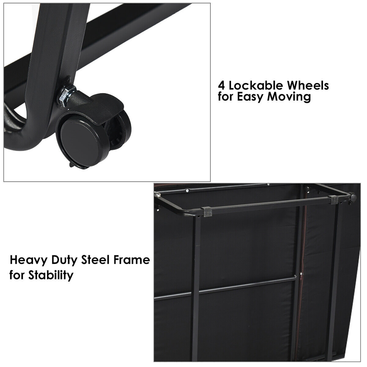 Costway Folding Sleeper Bed Ottoman Lounge Chair w/6 Position Adjustment