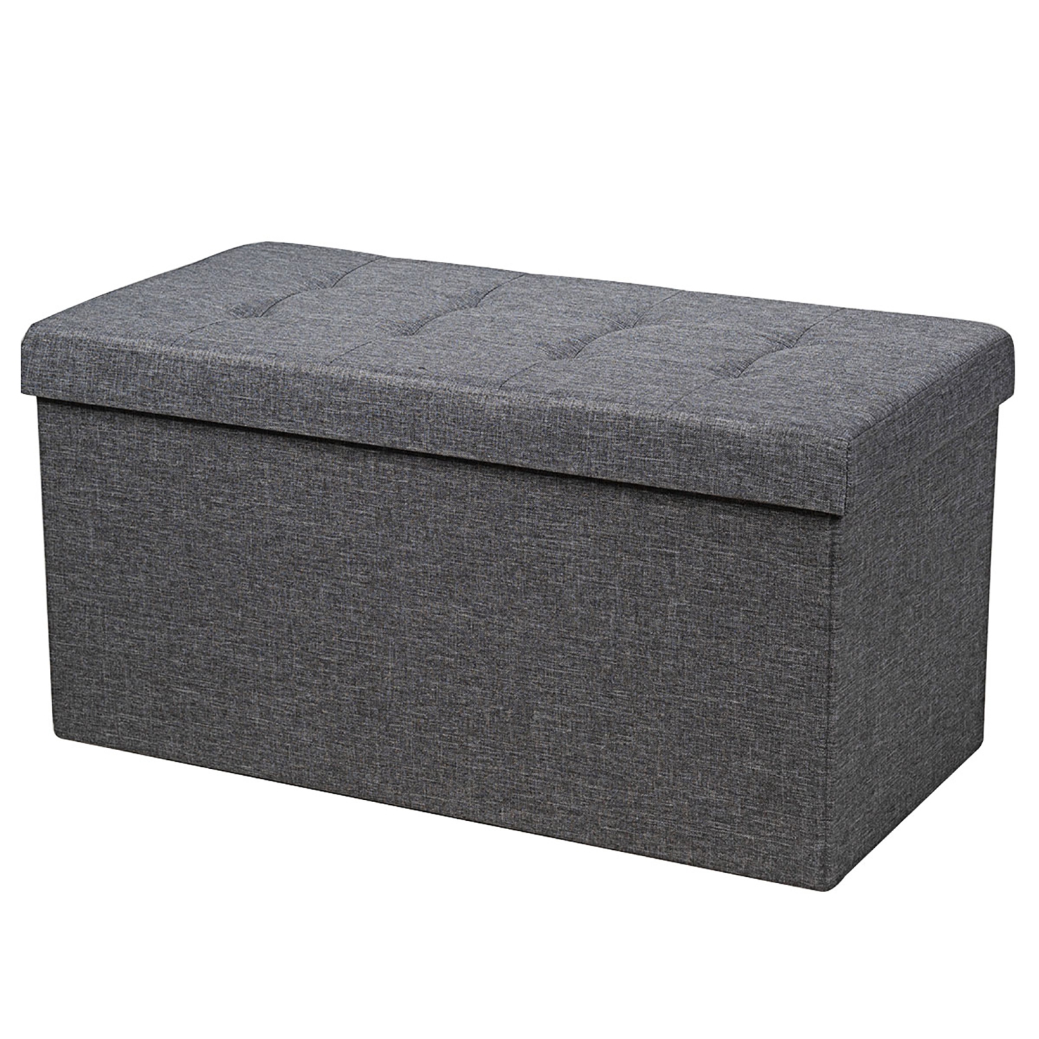Costway 31.5''Fabric Foldable Storage Ottoman Toy Chest W/Removable Storage Bin