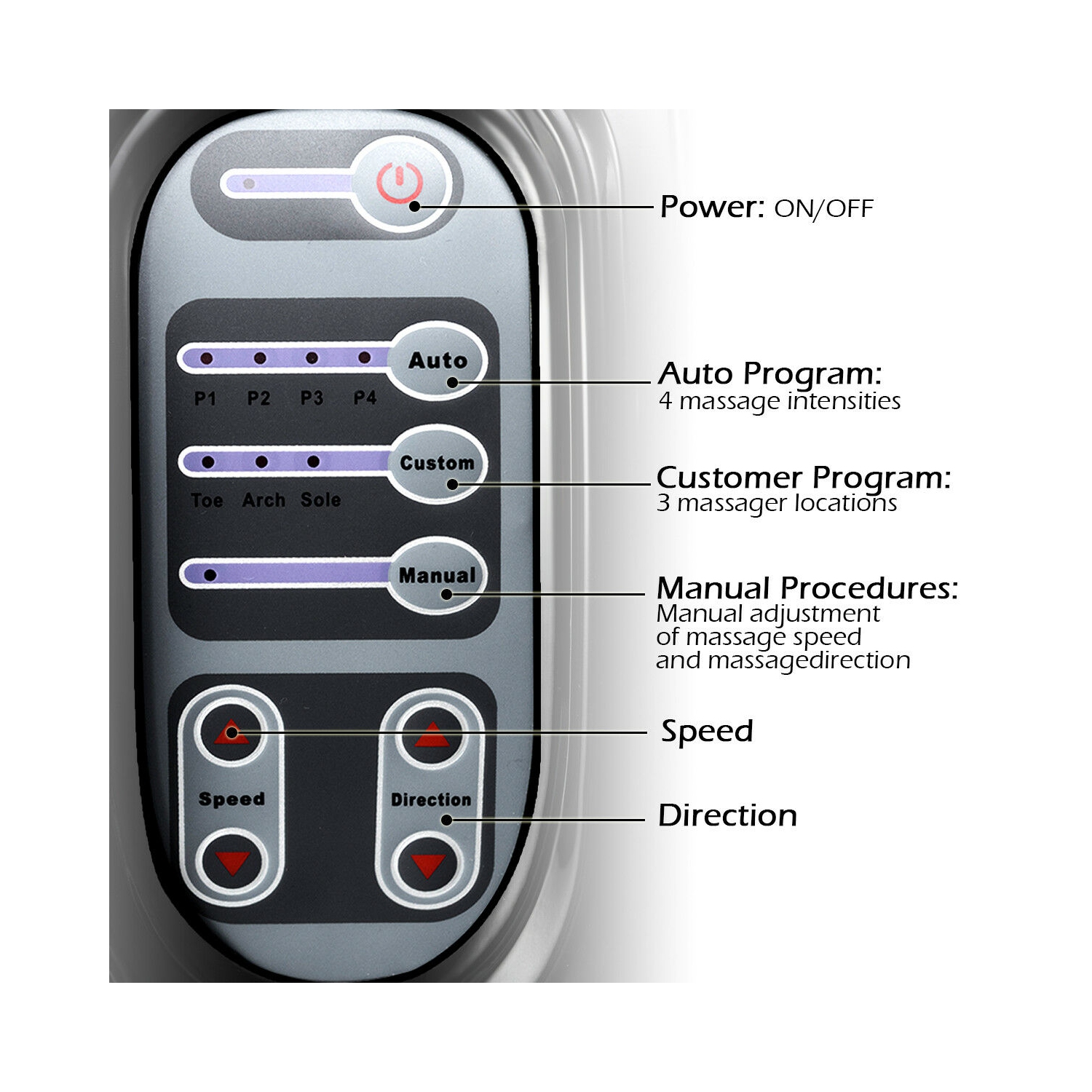 Costway Shiatsu Foot Massager Kneading and Rolling Leg Calf Ankle w/Remote Black