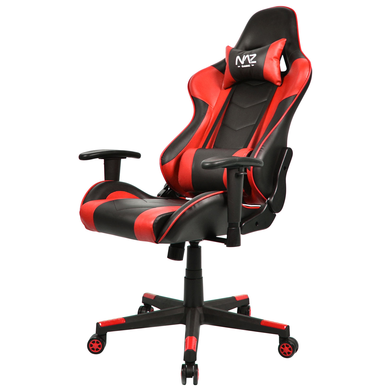 Fauteuil de jeu ergonomique en similicuir Pro de Naz - Rouge/Noir