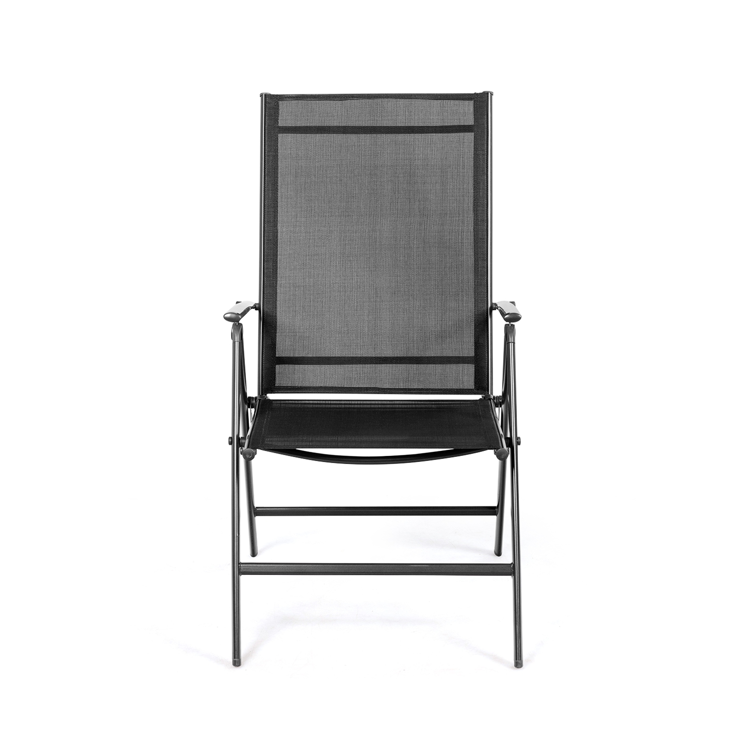 Costway 4PCS Patio Folding Dining Chair Recliner Adjustable Black