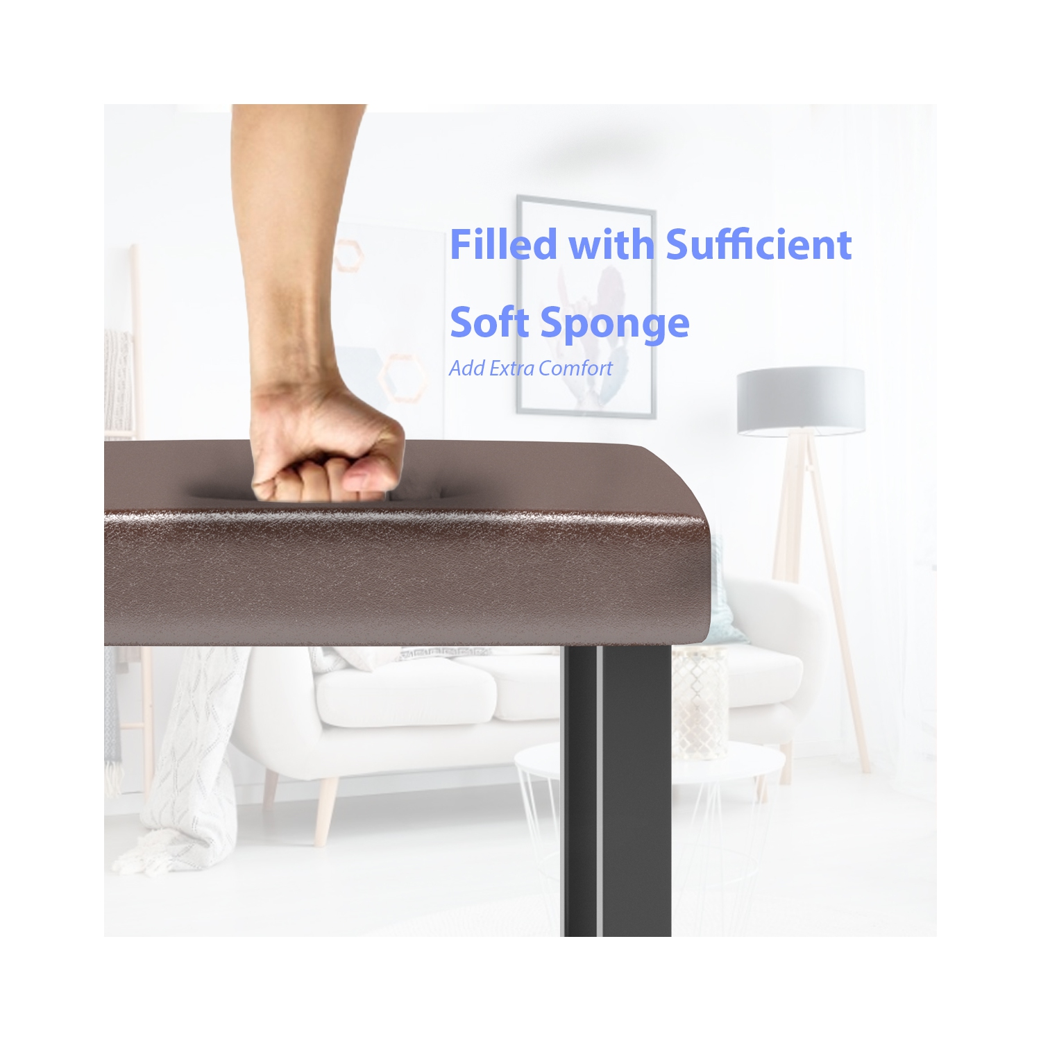 Costway 3 Piece Pub Table Set Counter Height Kitchen Breakfast Bar Dining Table w/Stools