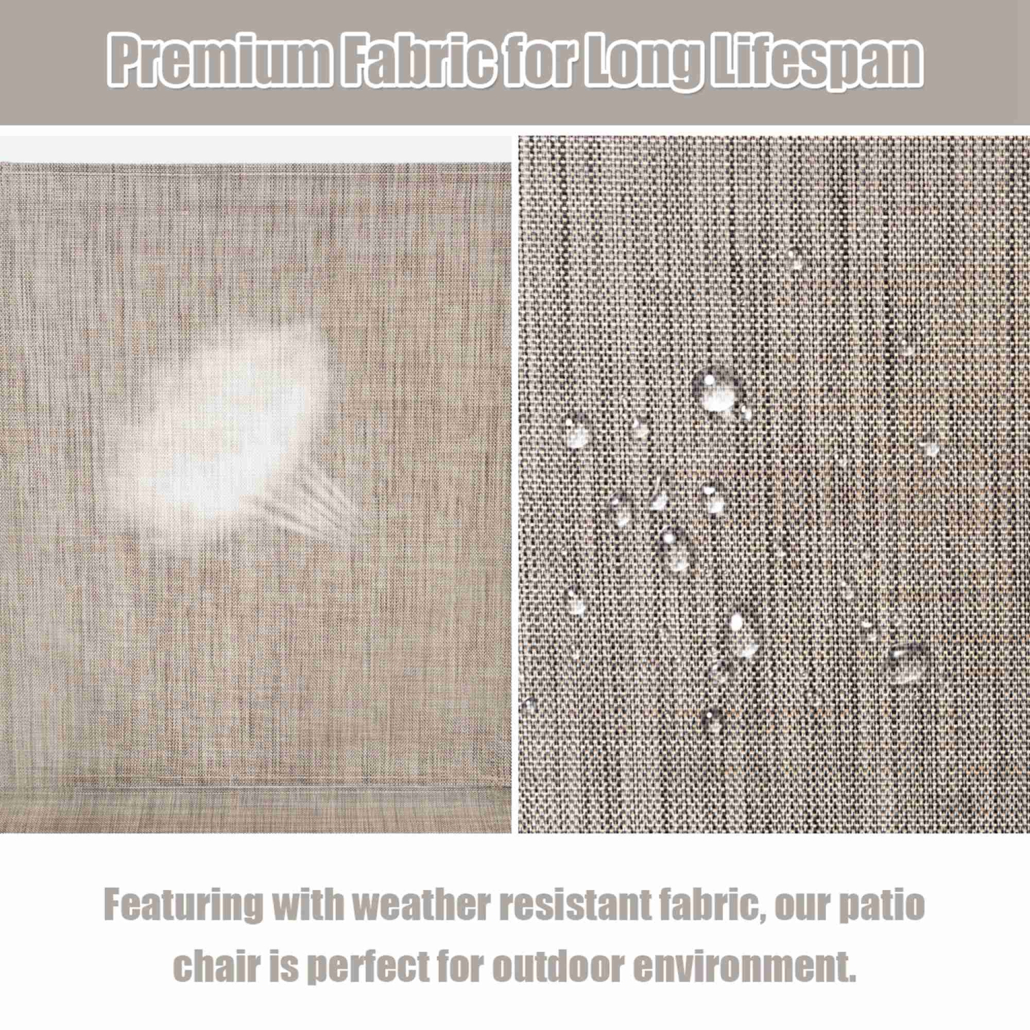 Costway 2PCS Patio Chairs Deck Yard W/Armrest